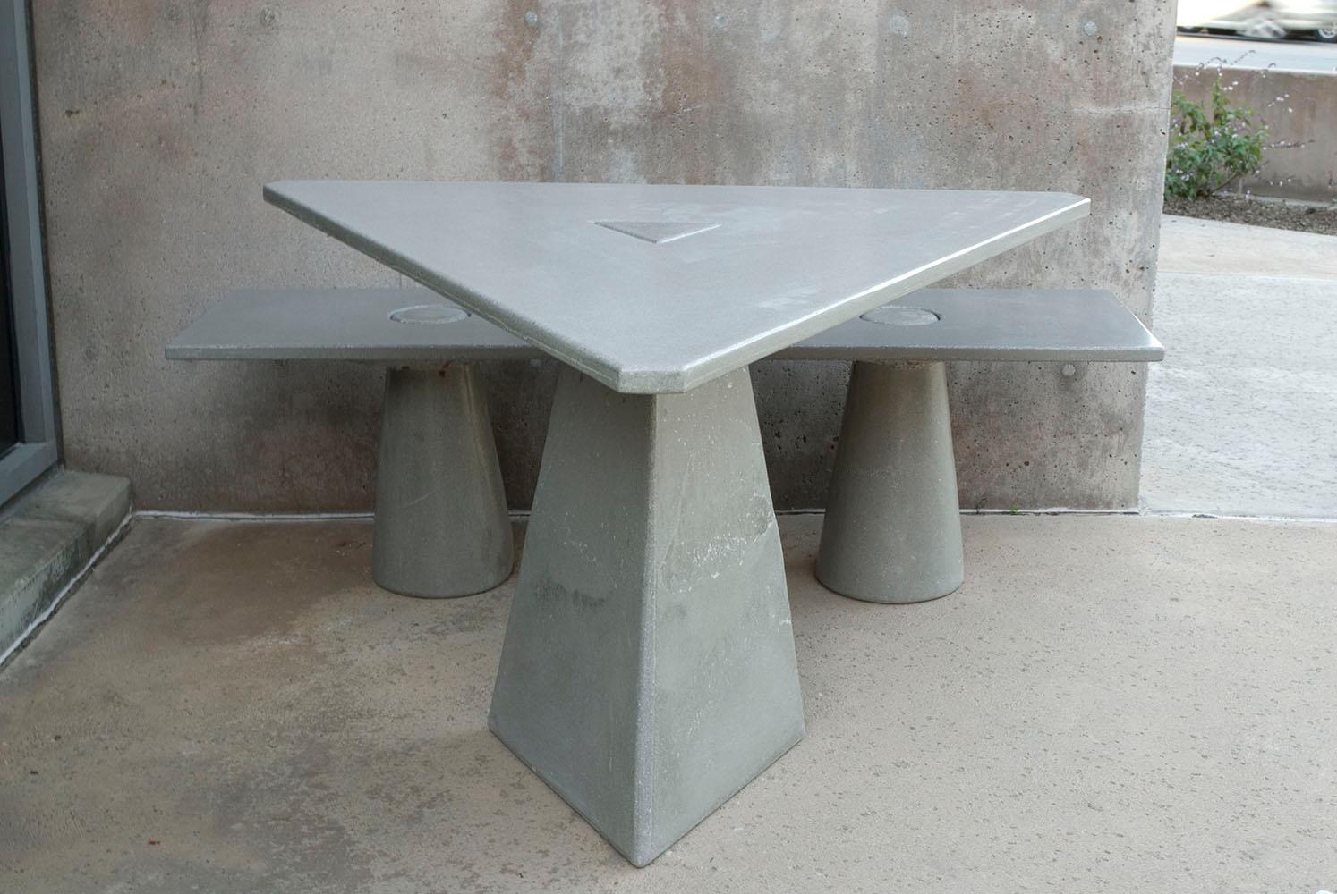 James de Wulf Concrete Triangular Locking Table, 45