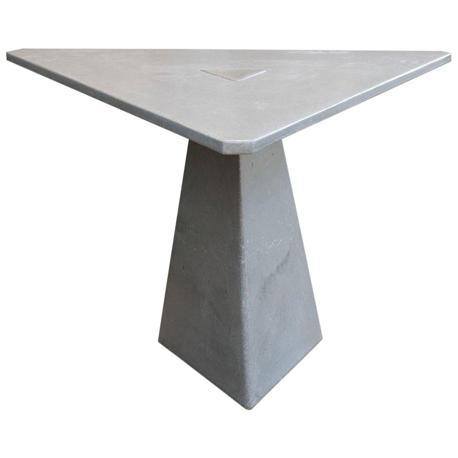 James de Wulf Concrete Triangular Locking Table, 45" For Sale