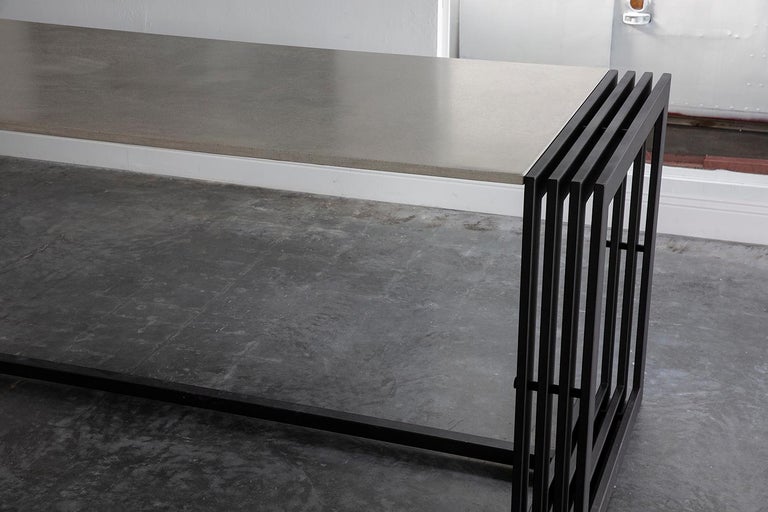 James de Wulf Concrete Workbench Dining Table, 132 x 30 For Sale at 1stDibs