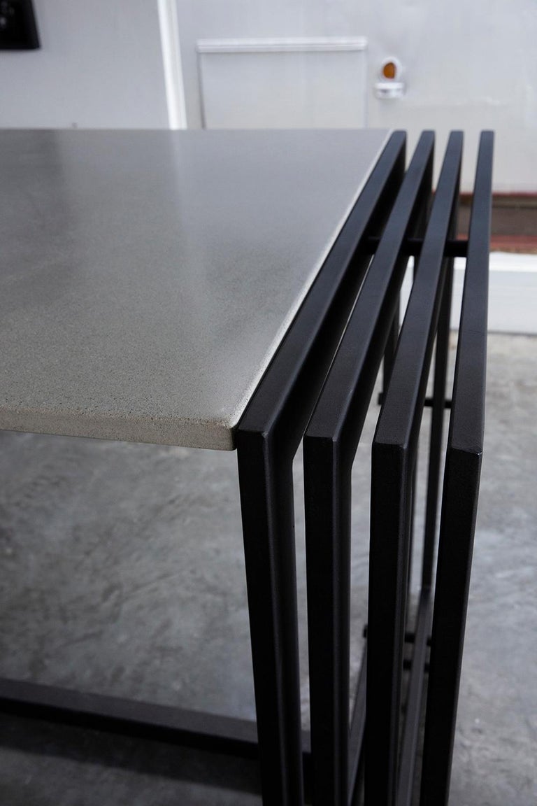 James de Wulf Concrete Workbench Dining Table, 132 x 30 For Sale at 1stDibs