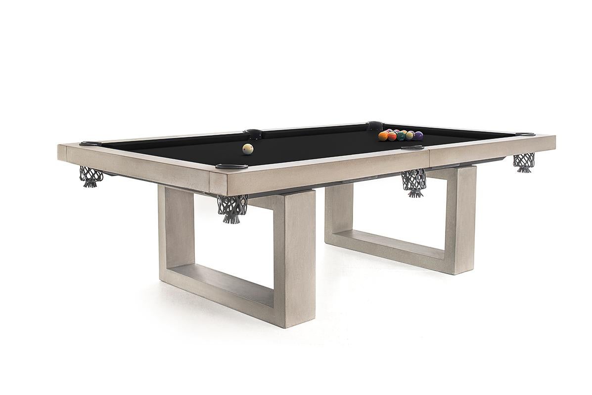 American James de Wulf Custom Concrete Pool Table, Available Now For Sale