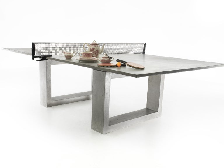 Contemporary James de Wulf Custom Concrete Ping Pong Table For Sale
