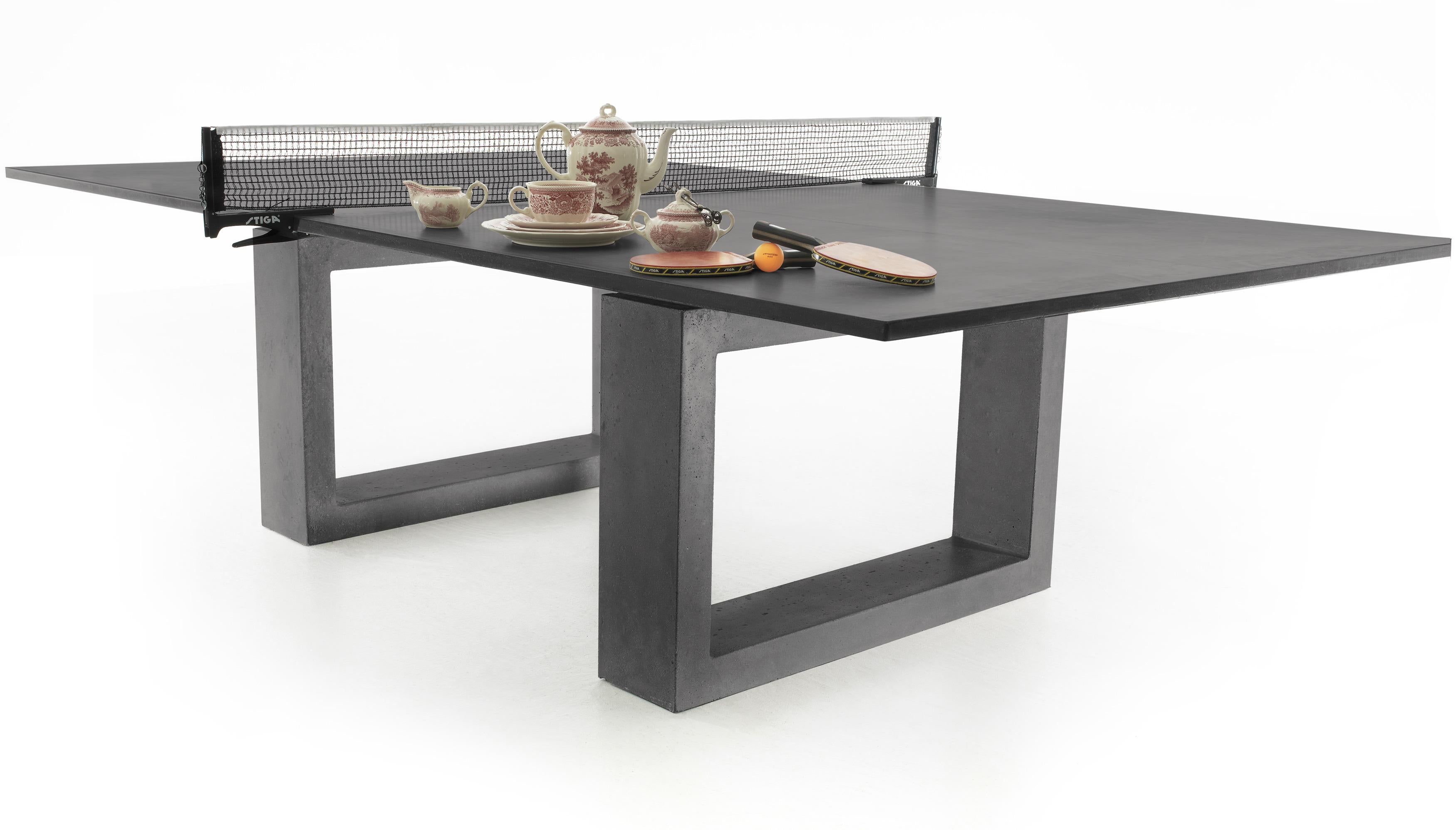 James de Wulf Beton Ping Pong-Tisch aus Beton (Edelstahl) im Angebot