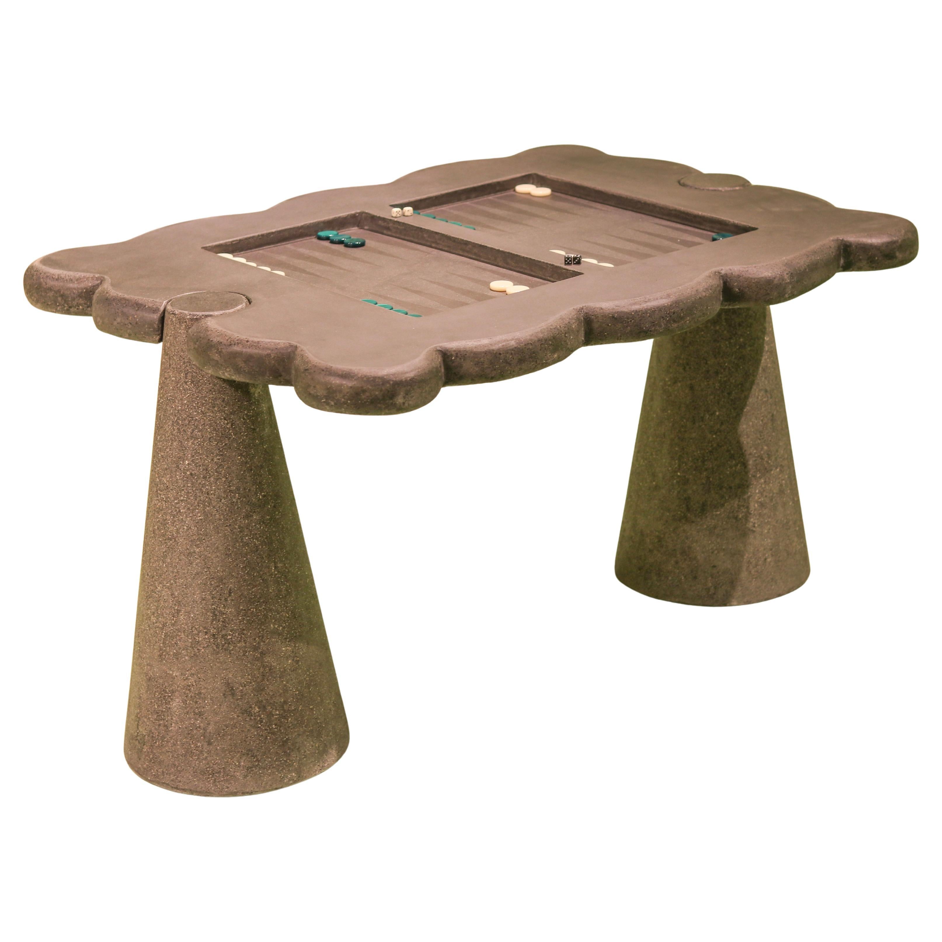 James de Wulf Flower Backgammon Table For Sale
