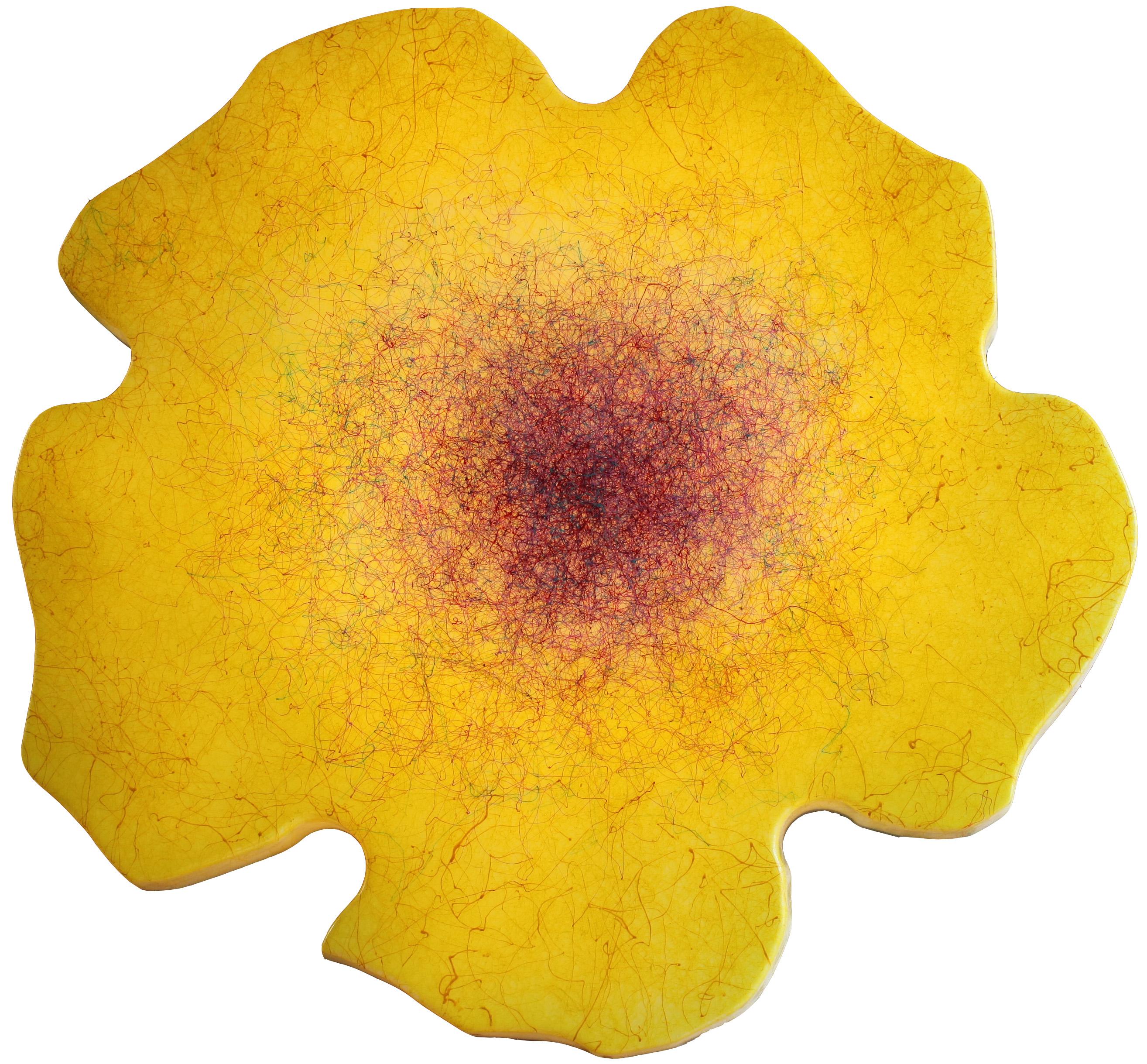 Hand-Painted James de Wulf Illuminated Forget-Me-Not Sconce For Sale