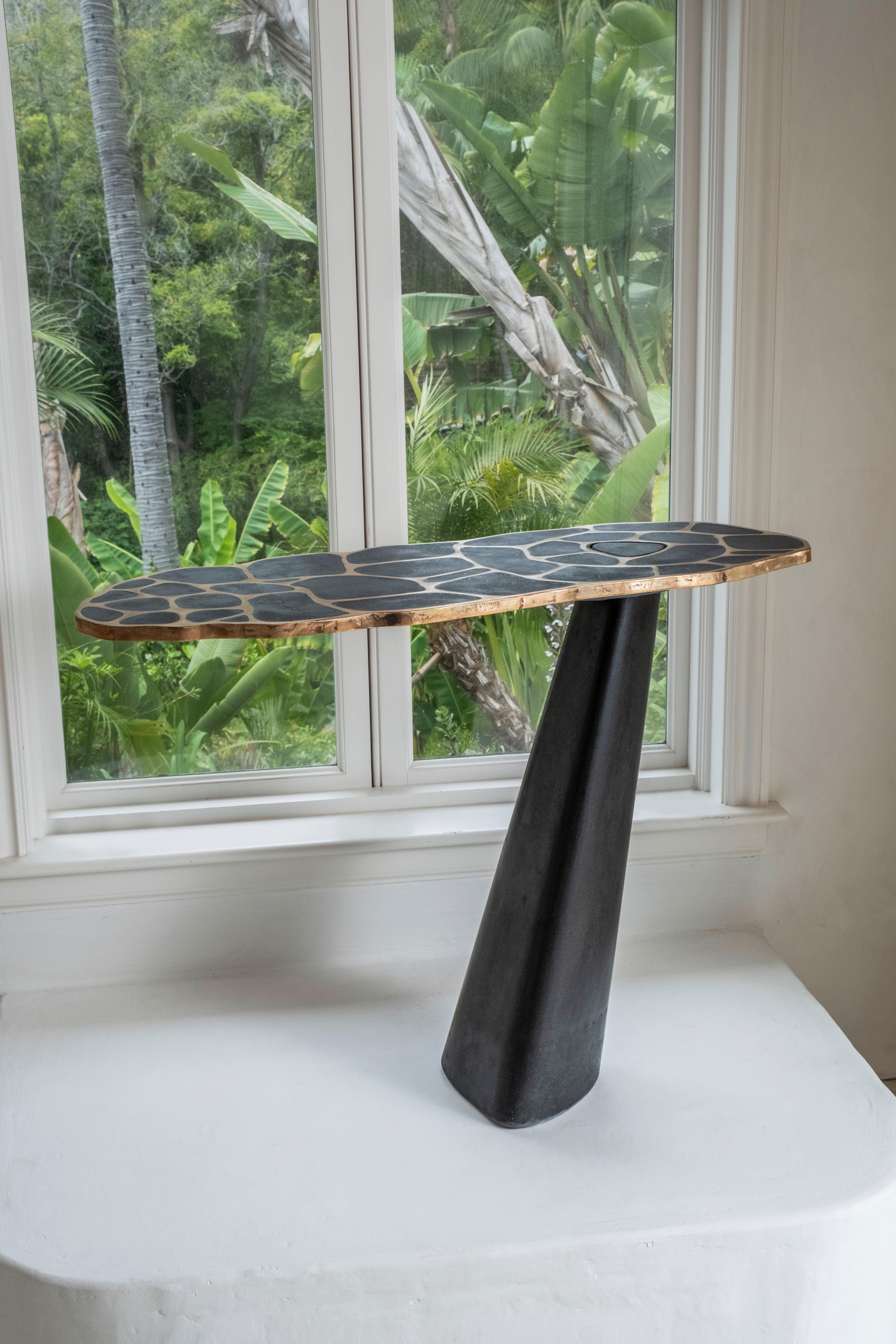 Cast James de Wulf Leaning Lotus Exo Console For Sale