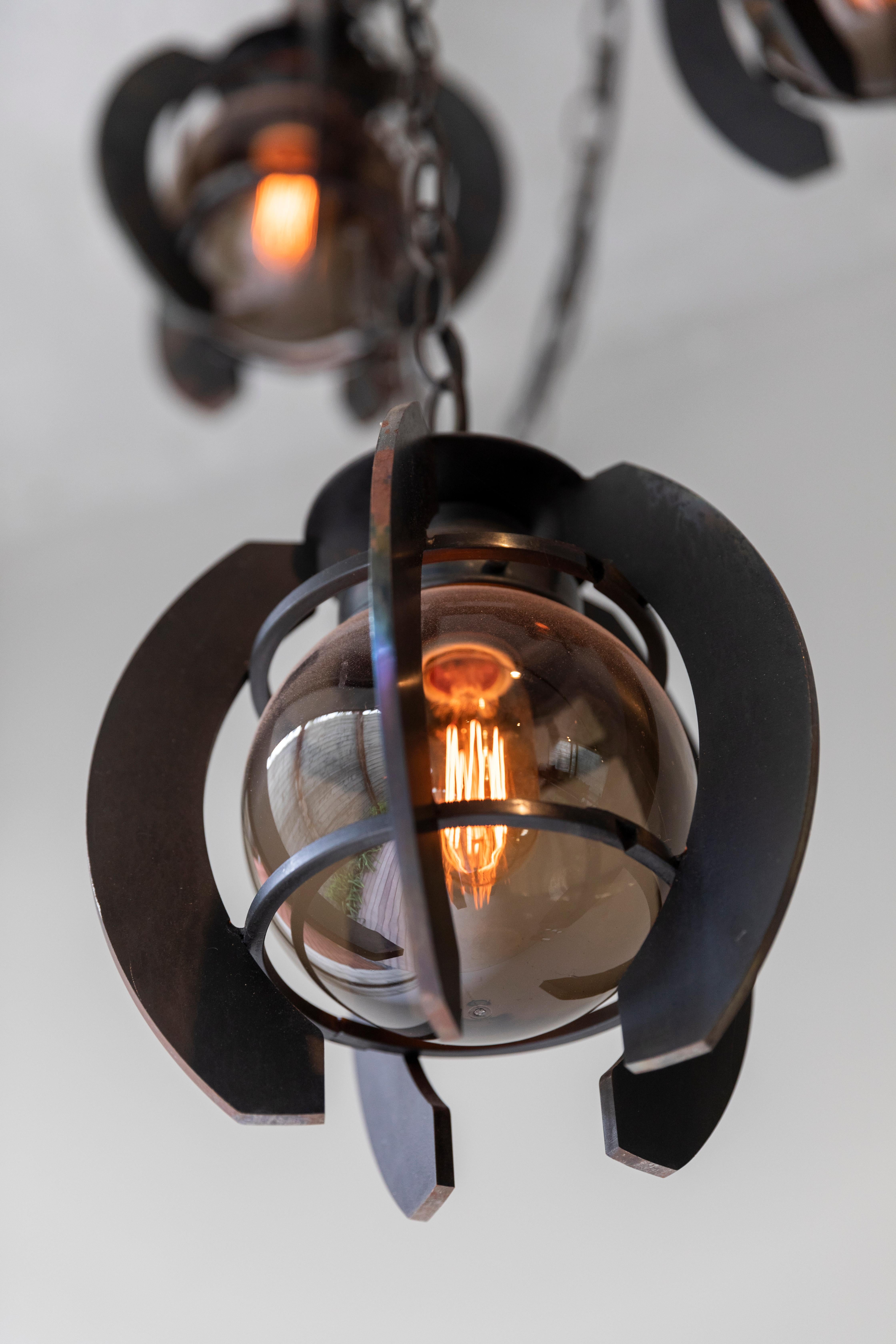 Contemporary James de Wulf Orb Chandelier Lighting For Sale