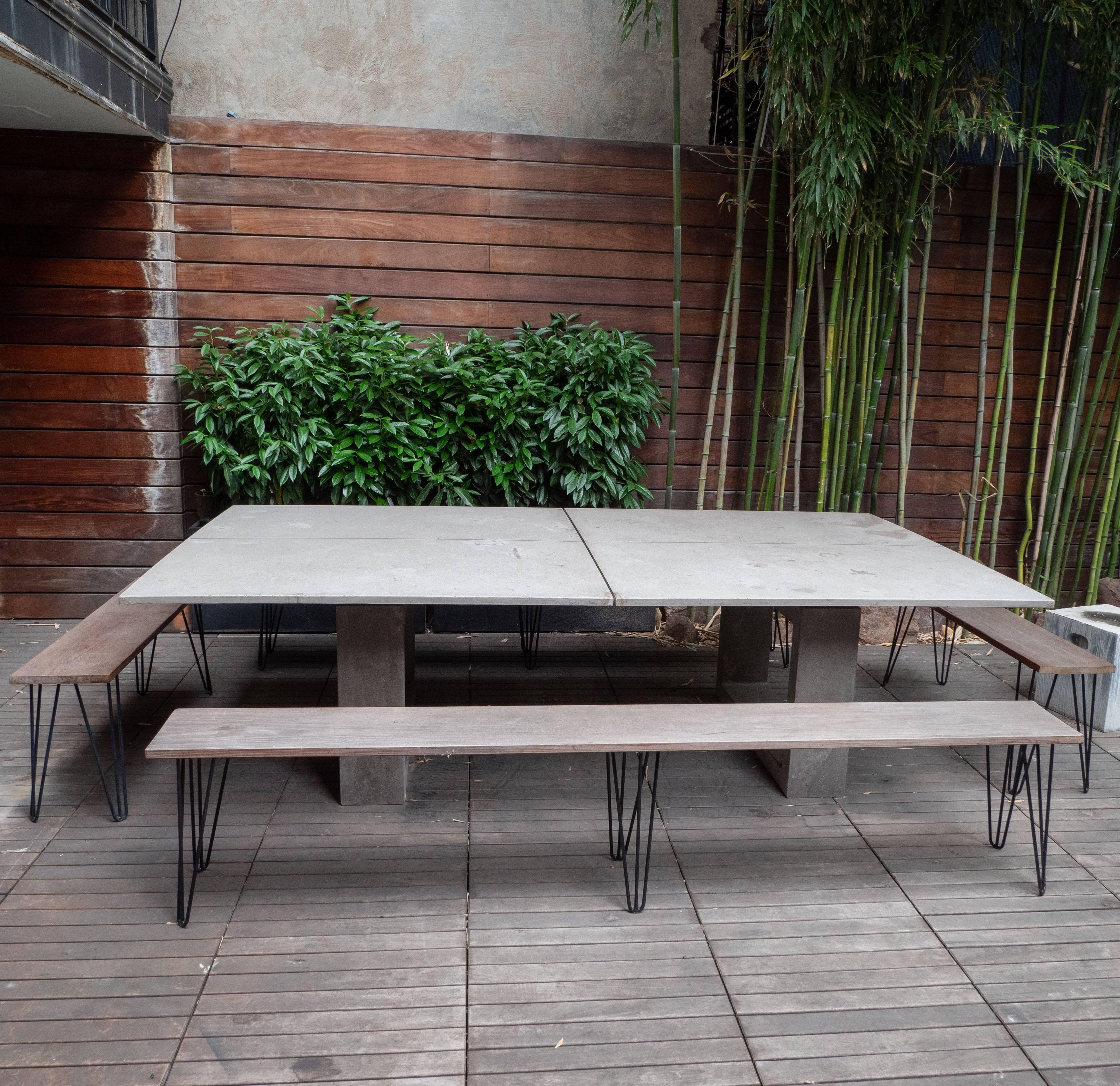 James de Wulf Outdoor Concrete Ping Pong and Dining Table 2