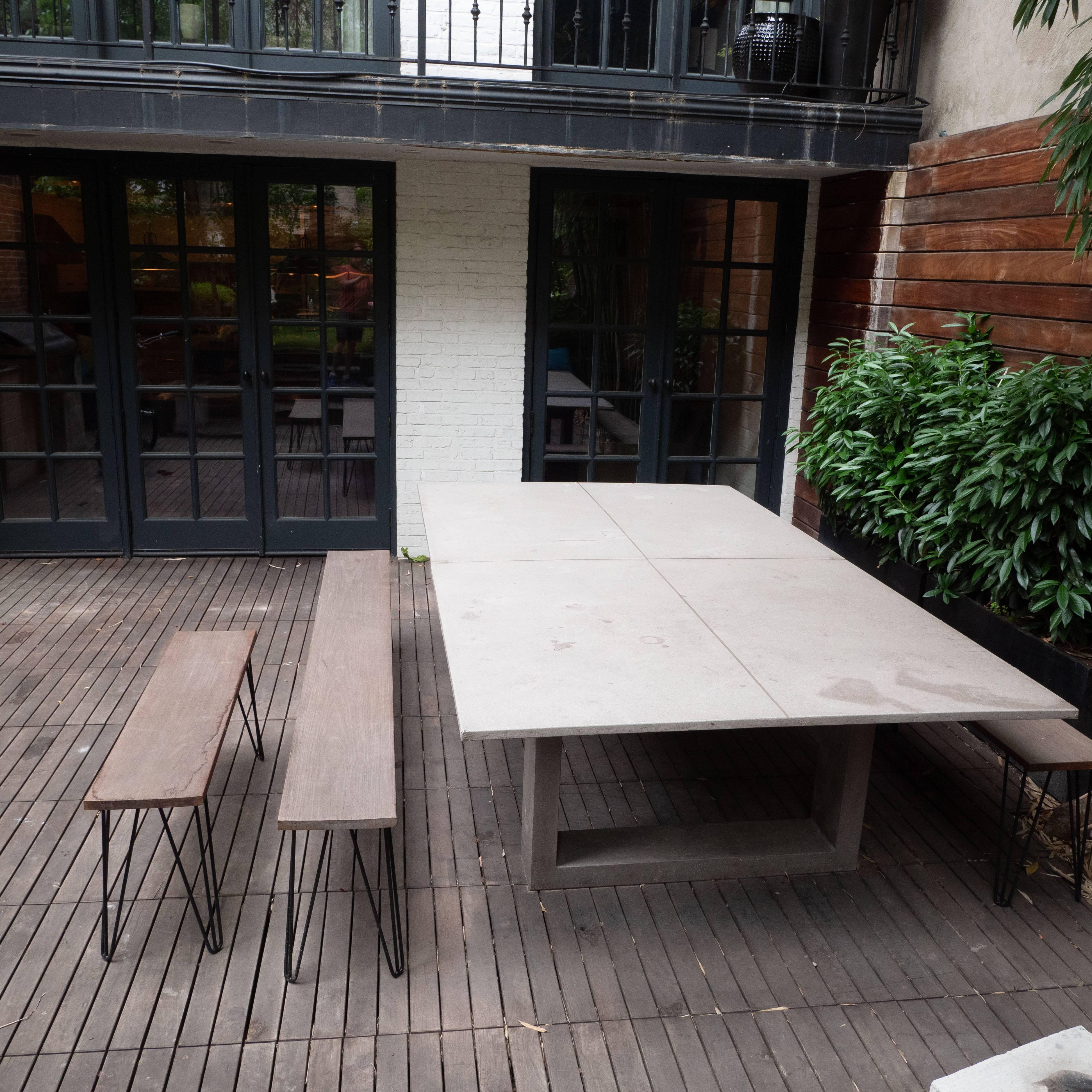 James de Wulf Outdoor Concrete Ping Pong and Dining Table 5