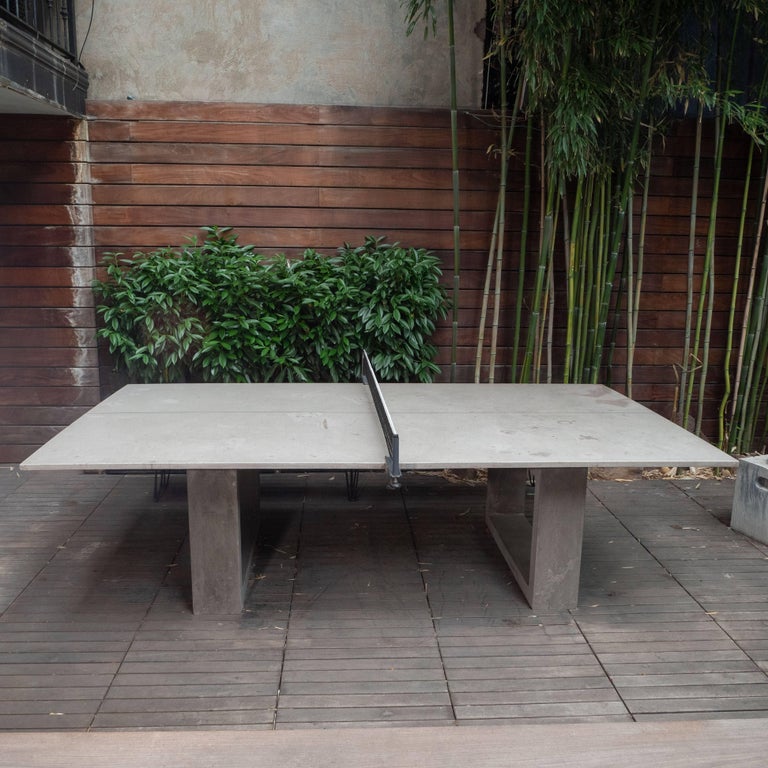 James de Wulf Outdoor Concrete Ping Pong and Dining Table at 1stDibs