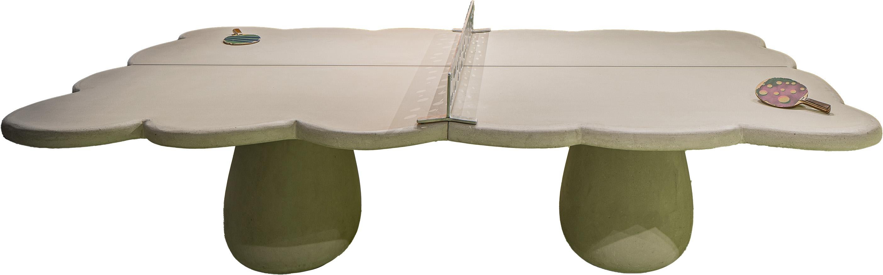 For fans of the iconic James de Wulf Concrete Ping Pong Table, the Petal Ping Pong is a fun, whimsical update for the 2025 Flowerchild series. The bubbly edges make for an exciting game of not-too-serious ping pong while inviting giggles and