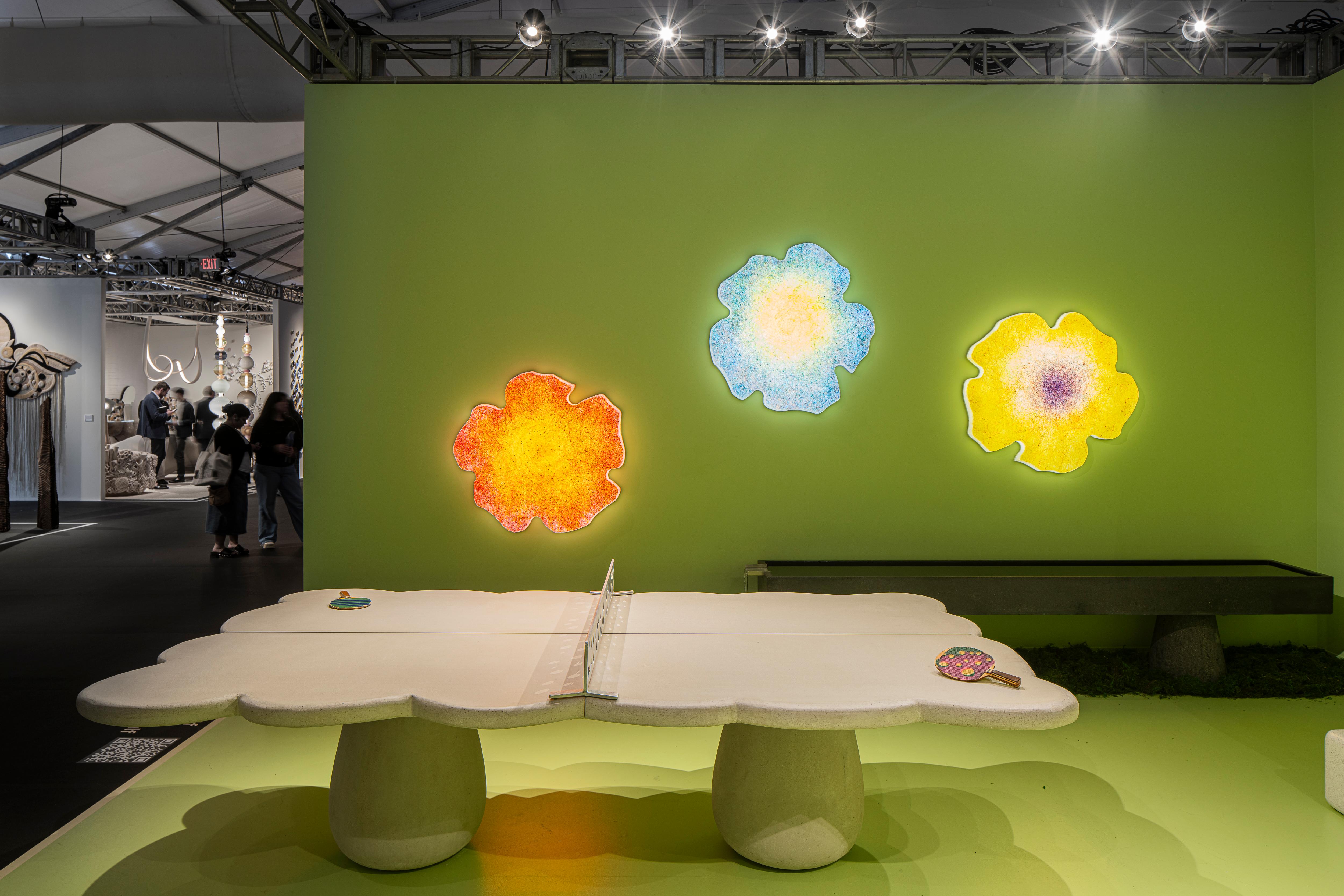 Cast James de Wulf Petal Ping Pong Dining Table For Sale