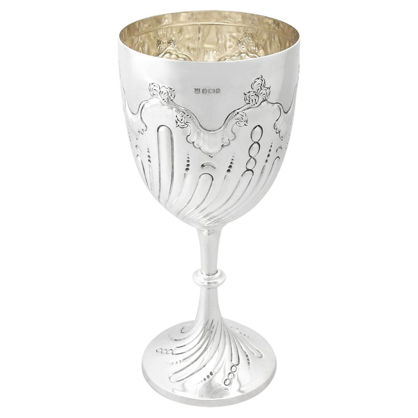 James Deakin & Sons Coppa di presentazione inglese vittoriana in argento sterling