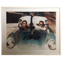 James Dean and Rolf Wutherich in Porsche 550 Spyder