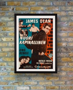 James Dean "Rebelde sin causa" Cartel de cine original de época, finlandés, 1956