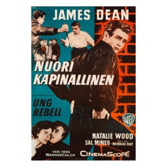 James Dean 'Rebel Without a Cause' Original Vintage Movie Poster, Finnish, 1956