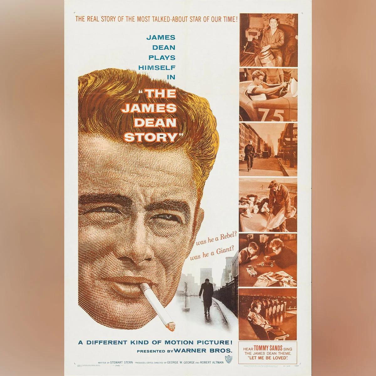 James Dean Story, Die (1957)
Original ein Blatt (27 x 41 Zoll)

Dieser Dokumentarfilm, der kurz nach James Deans Tod entstand, beleuchtet Deans Leben anhand von Standbildern mit Erzählungen und Interviews mit vielen Menschen, die an seinem kurzen