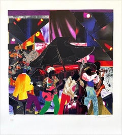 Vintage JUMPIN' & JIVIN' Signed Lithograph, Jazz Swing Club, Nightlife Scene, Musicians 