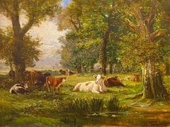 Antique Cattle at Daybreak