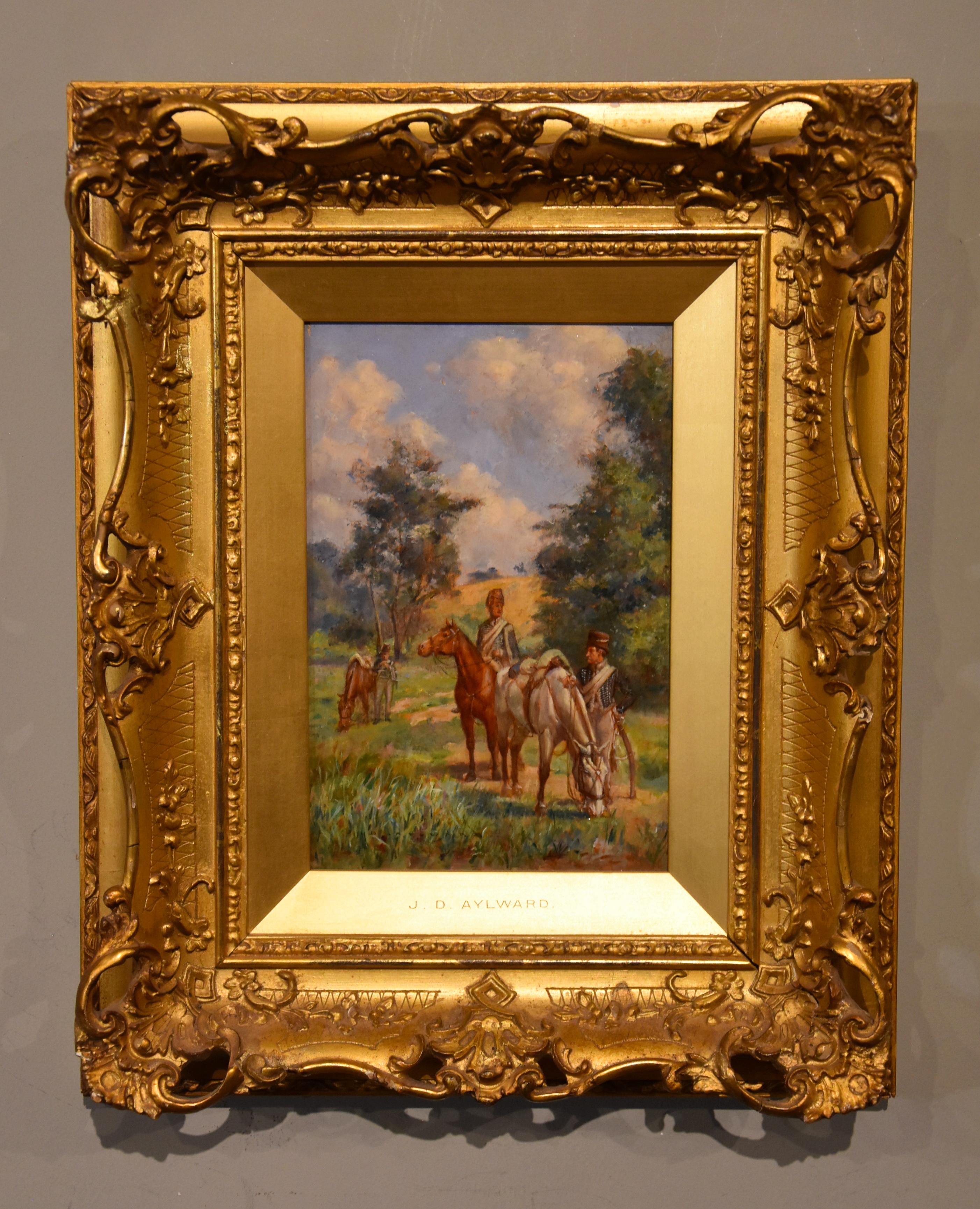 Oil Painting by James Devine Alyward RBA"On Patrol" Exhibited 1895 -1917 Liverpool painter of costume drama and military scenes. Oil on panel. Signed in fine original frame.


Dimensions framed 13" x 11"

All of the items that we advertise for sale