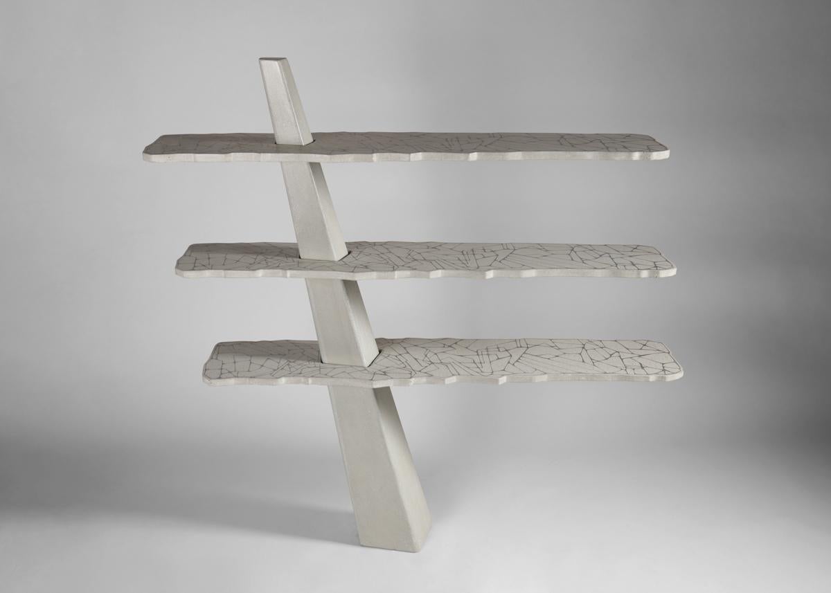 James DeWulf, Exo, Concrete & Steel Leaning Shelf, United States, 2021 In Excellent Condition For Sale In New York, NY