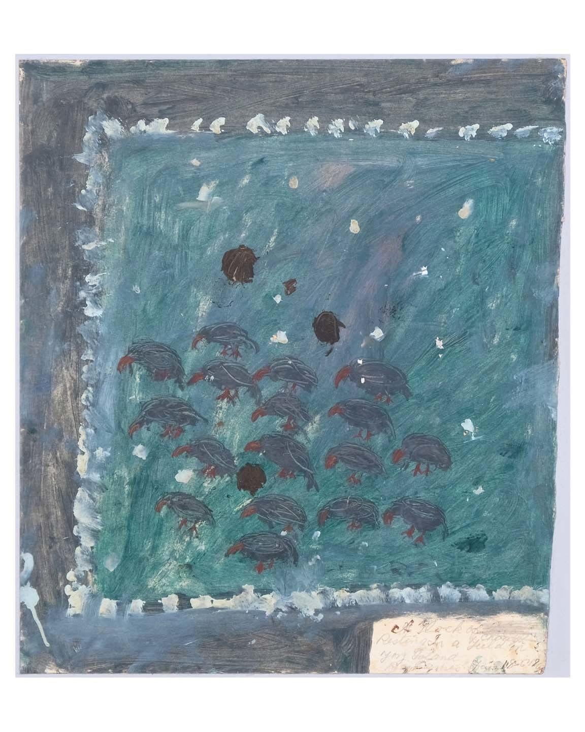 1969
Gouache and oil on paper
Signed, inscribed and dated
H70 x W64 cm (framed dimensions)