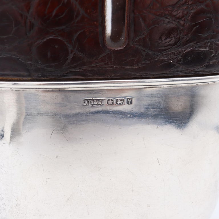 James Dixon and Sons 1891 Sheffield Large Liquor Flask in Sterling and