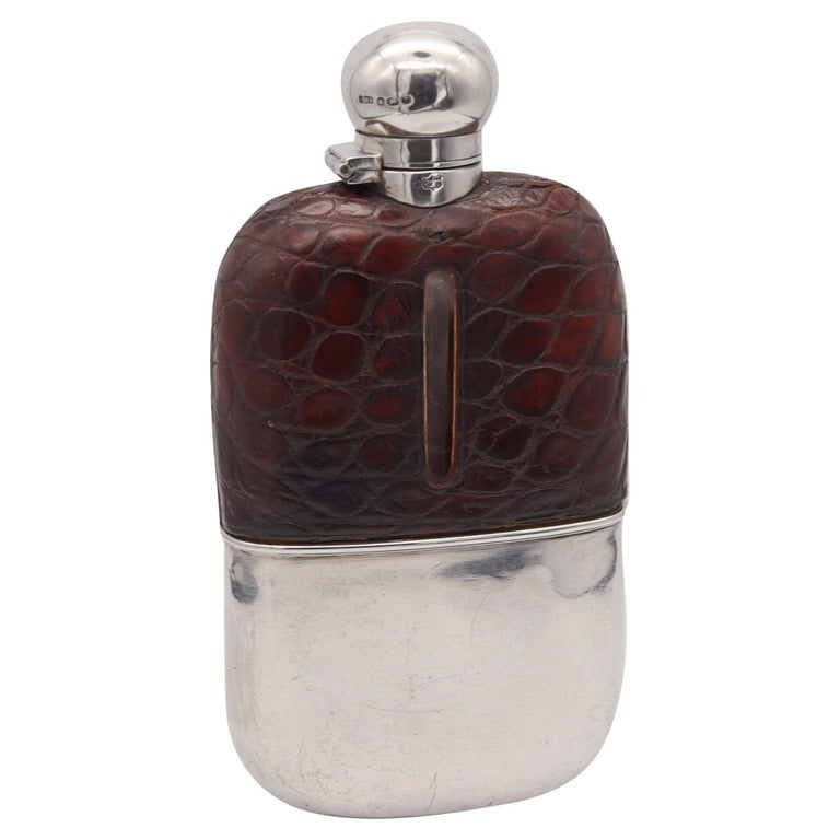 James Dixon and Sons 1891 Sheffield Large Liquor Flask in Sterling and ...