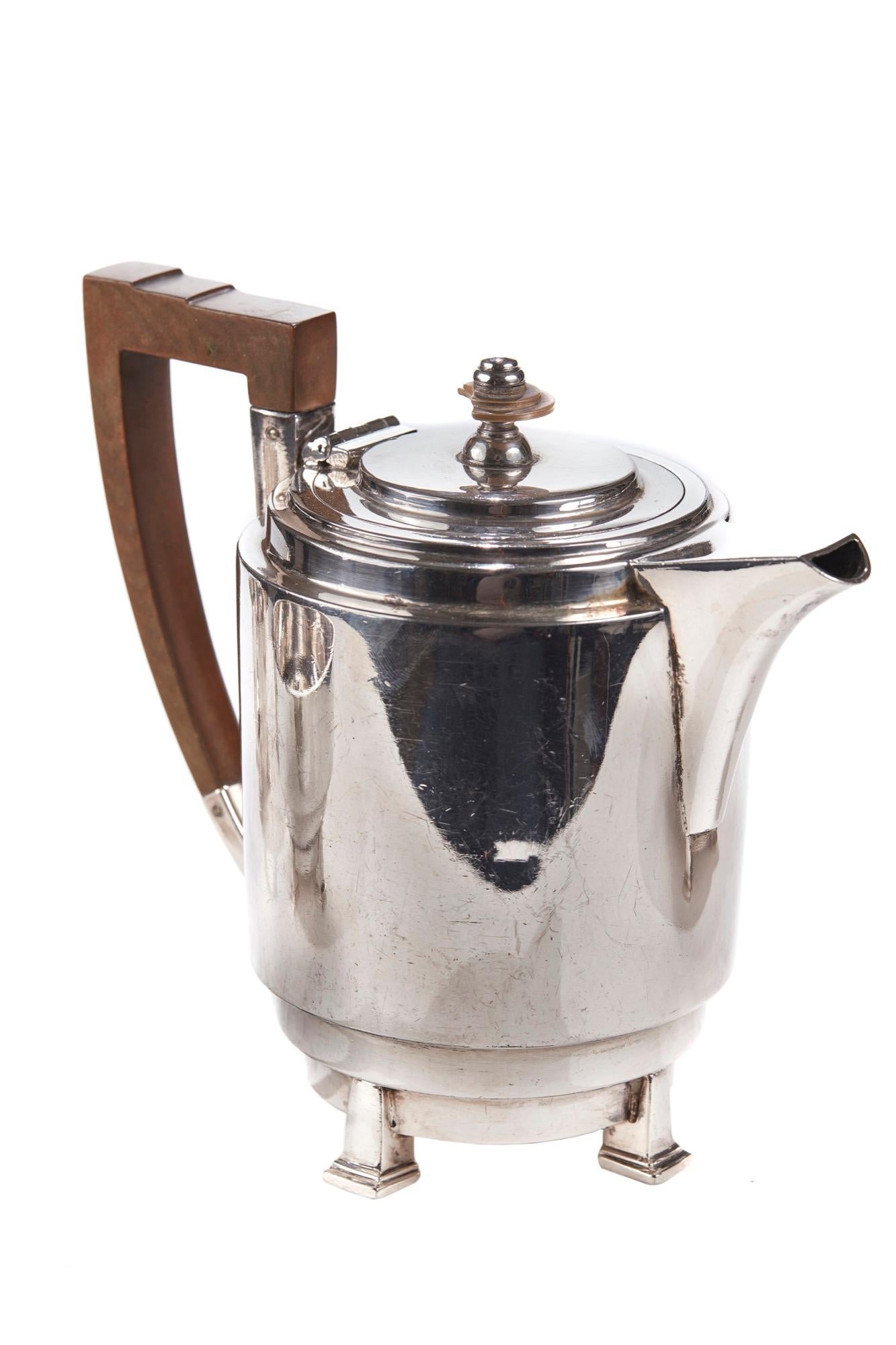 James Dixon & Sons Art Deco Silver Plated Tea Set (20. Jahrhundert)