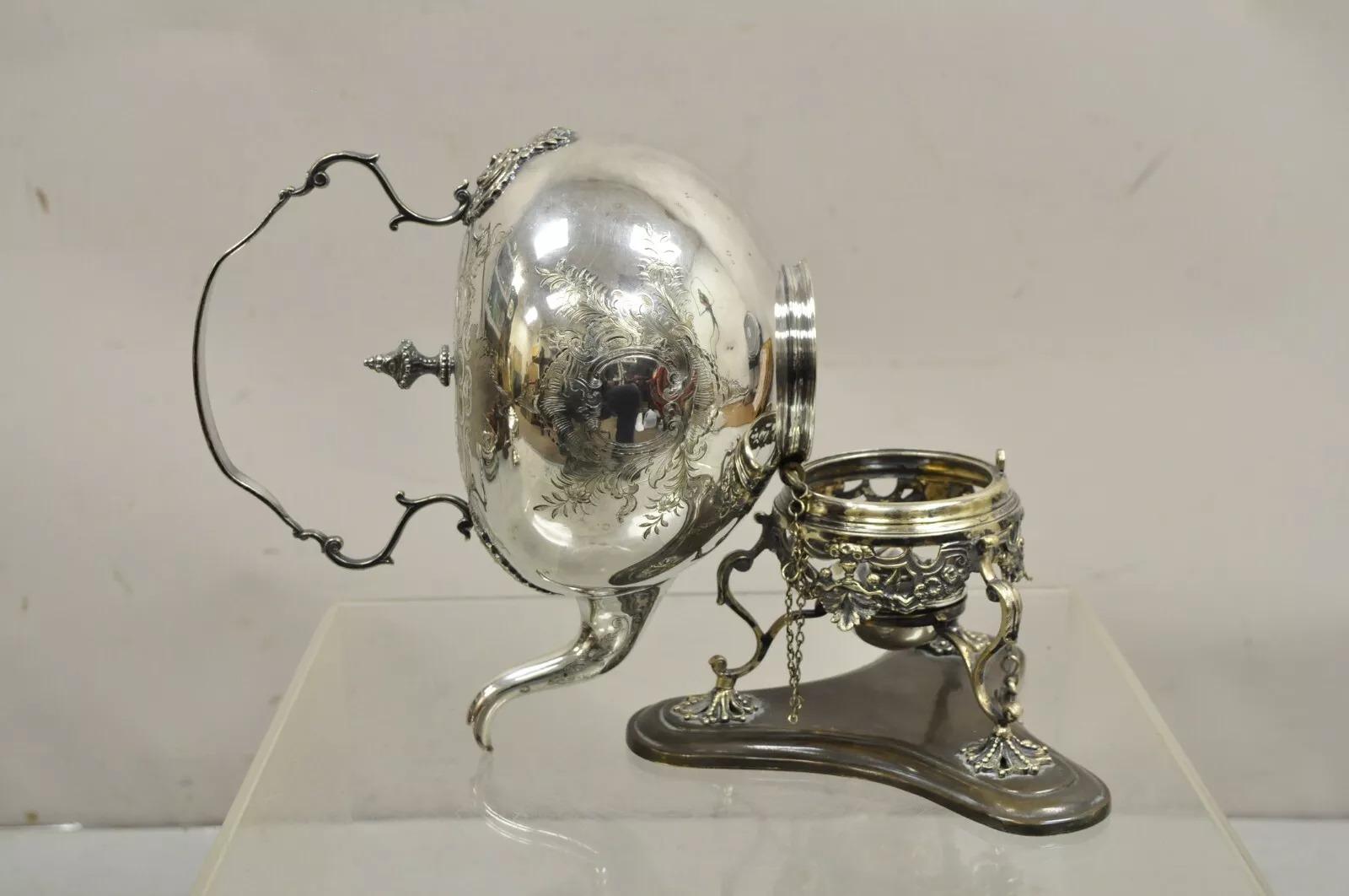 James Dixon & Sons Sheffield Tetera de café basculante victoriana bañada en plata Victoriano en venta