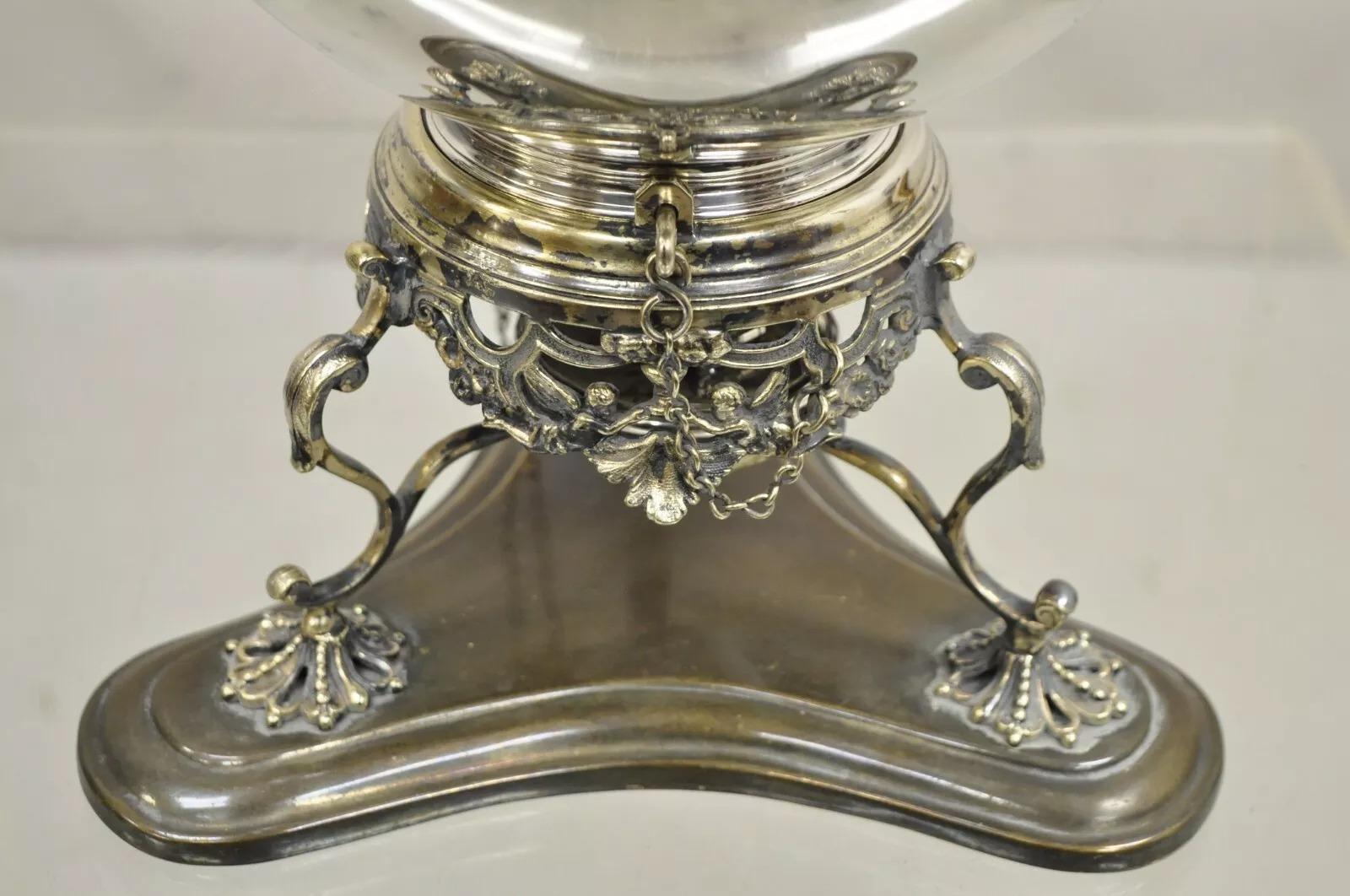 James Dixon & Sons Sheffield Tetera de café basculante victoriana bañada en plata siglo XIX en venta