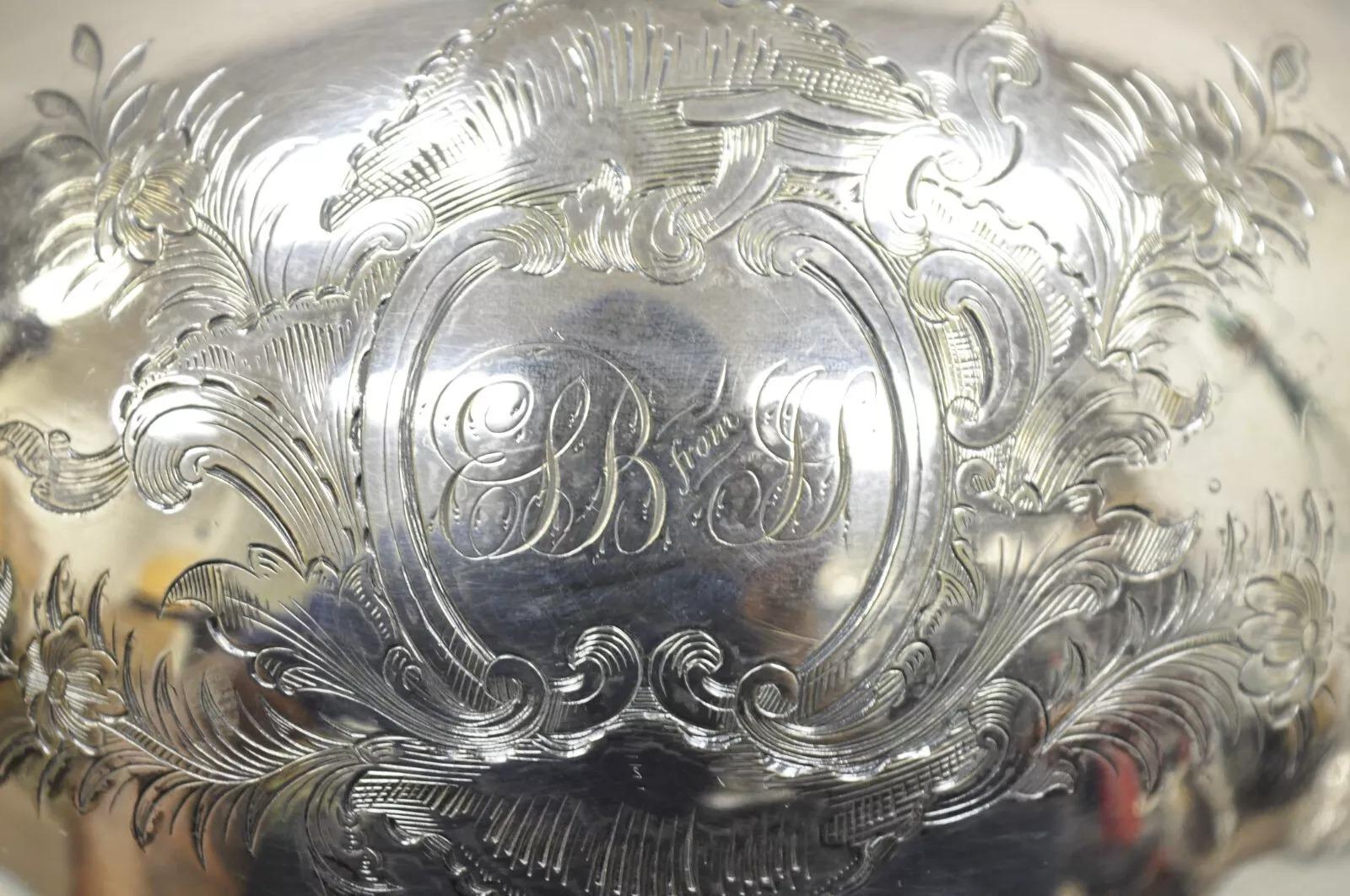James Dixon & Sons Sheffield Tetera de café basculante victoriana bañada en plata en venta 1