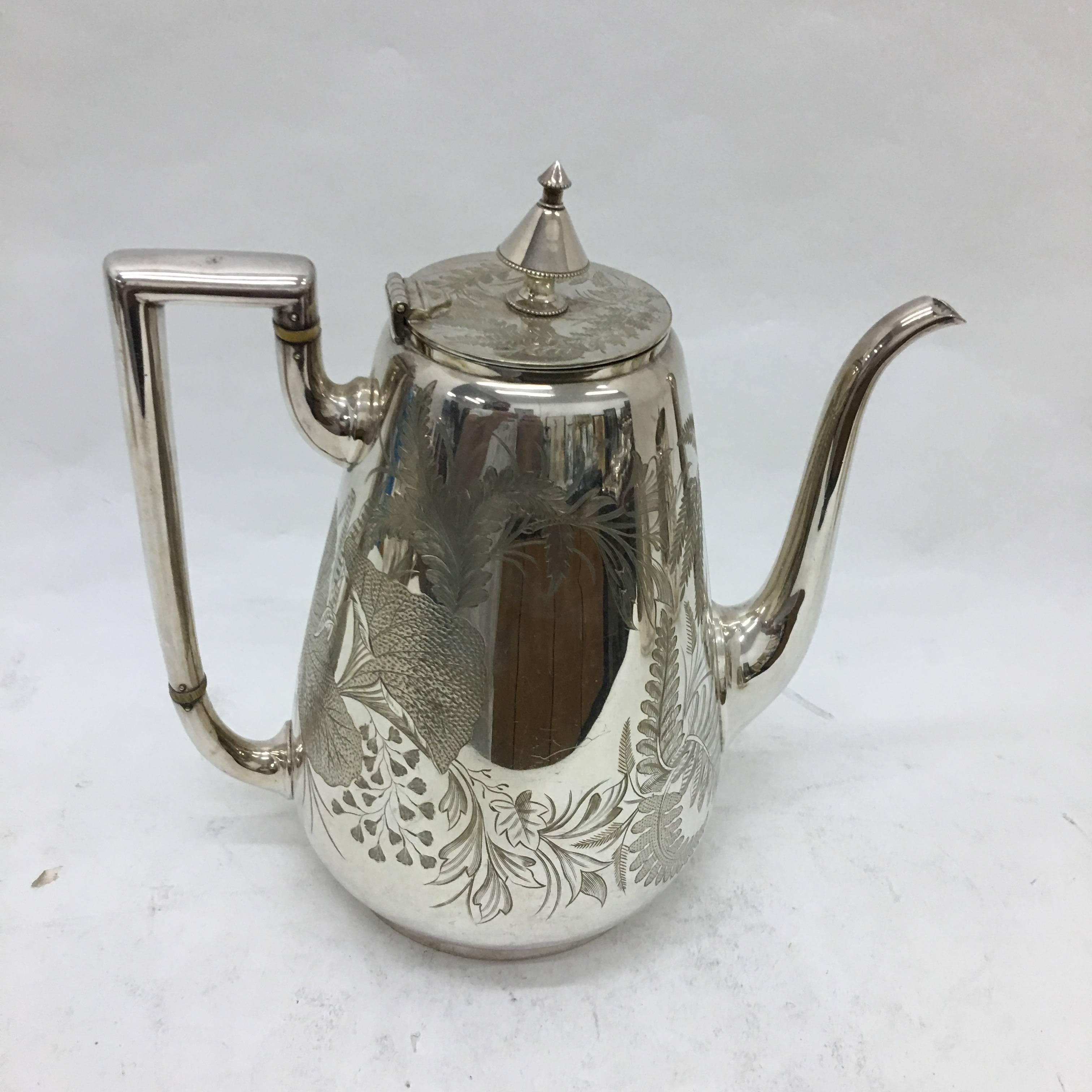 James Dixon Victorian English Silver Plated Tea Set circa 1870 2
