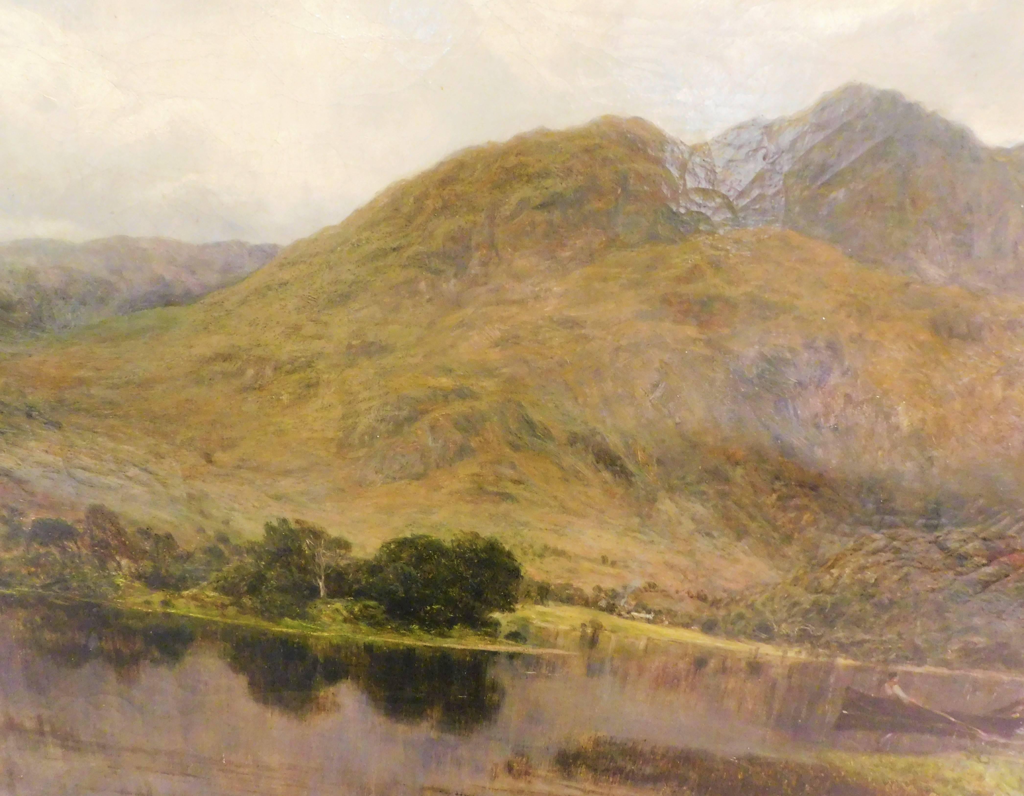 James Docharty huile sur toile originale de 1874 peinture de paysage en vente 4