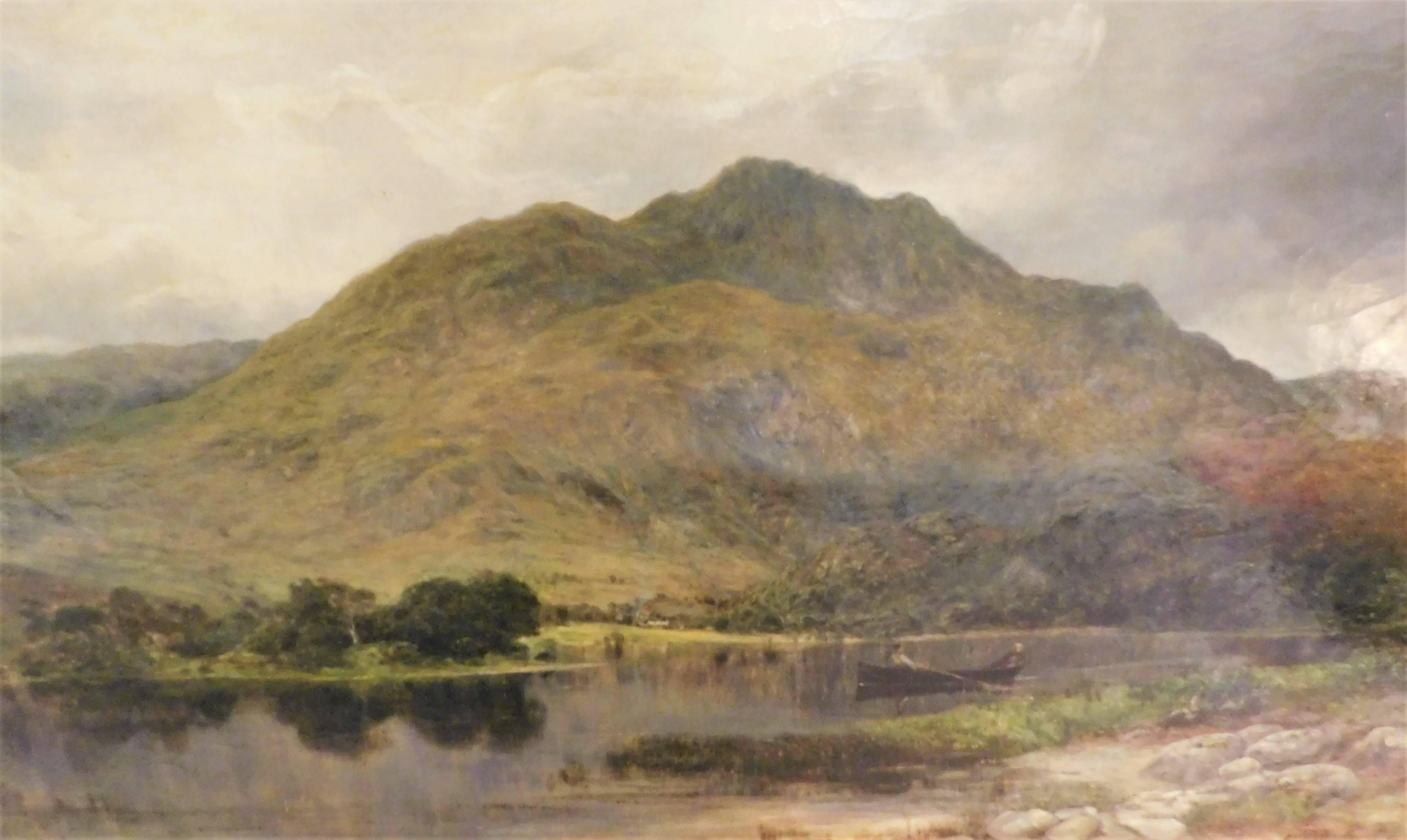 James Docharty huile sur toile originale de 1874 peinture de paysage en vente 5