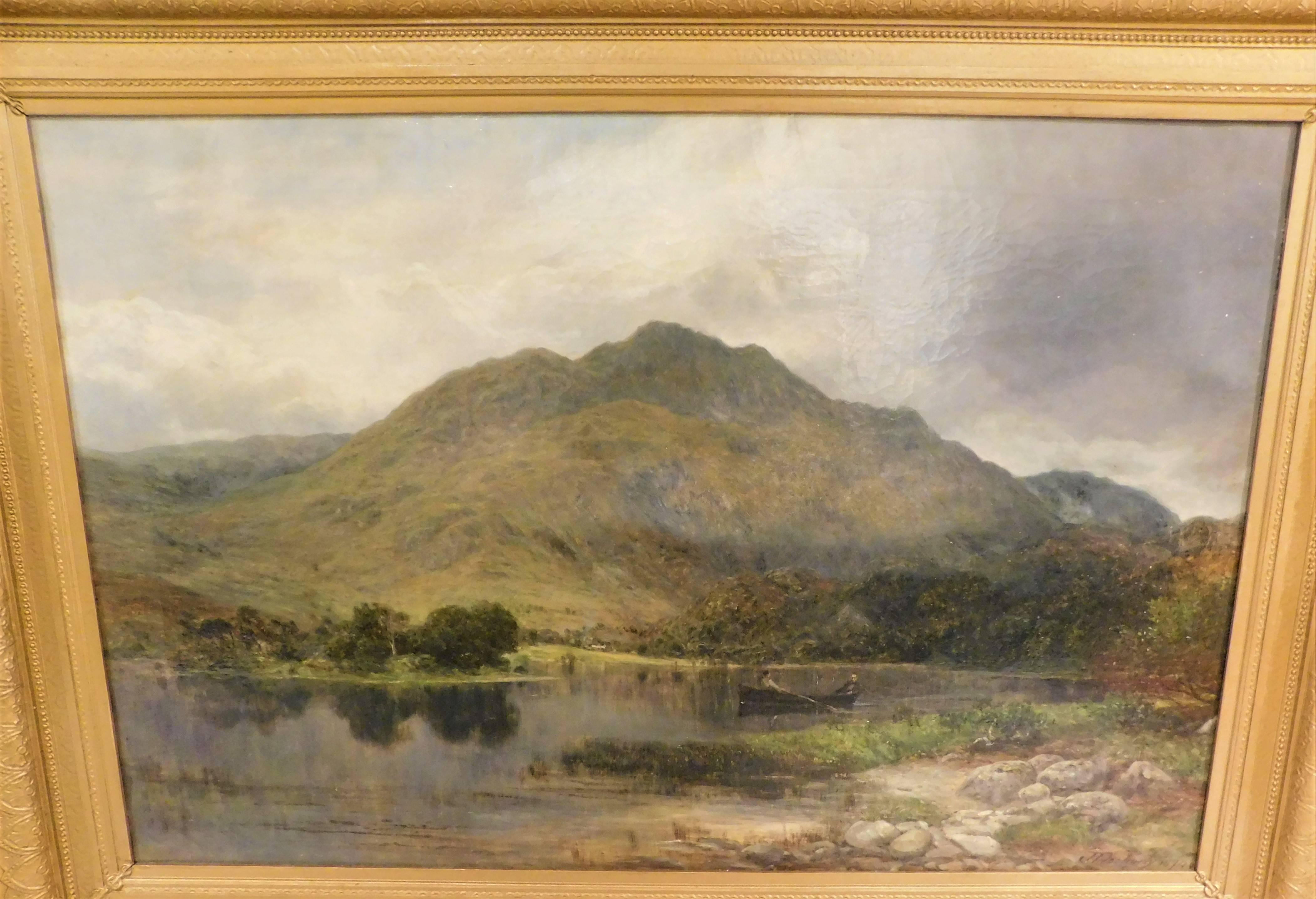 James Docharty huile sur toile originale de 1874 peinture de paysage Bon état - En vente à Hamilton, Ontario