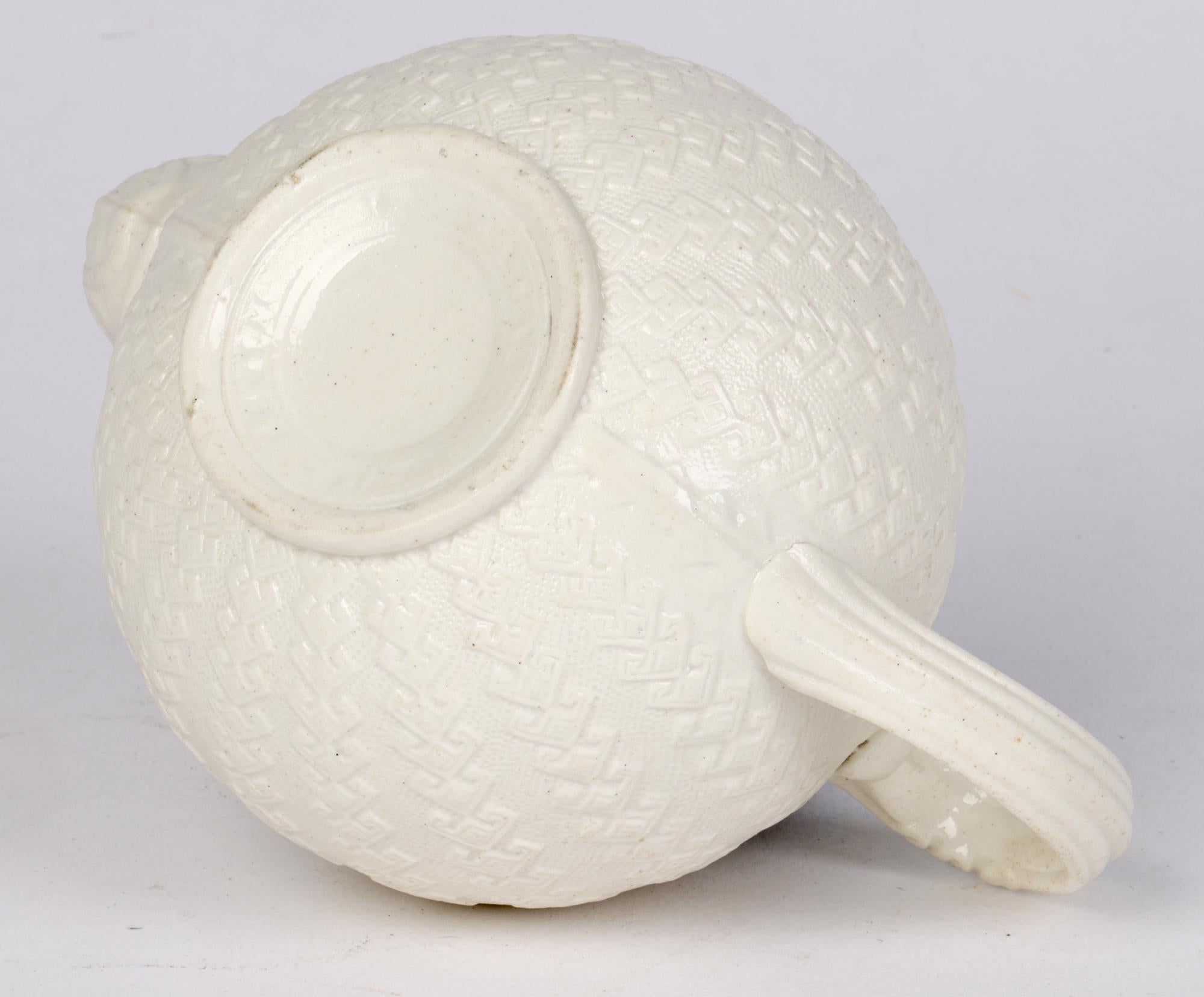 James Dudson Antique Pewter Mounted Salt Glazed Ceramic Teapot For Sale 3