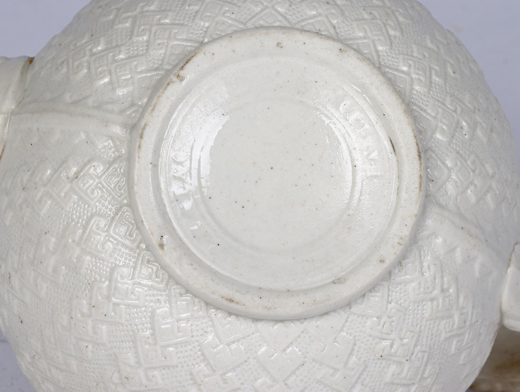 James Dudson Antique Pewter Mounted Salt Glazed Ceramic Teapot For Sale 5