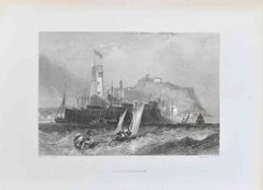 Scarborough – Lithographie von James Duffield Harding – 19. Jahrhundert