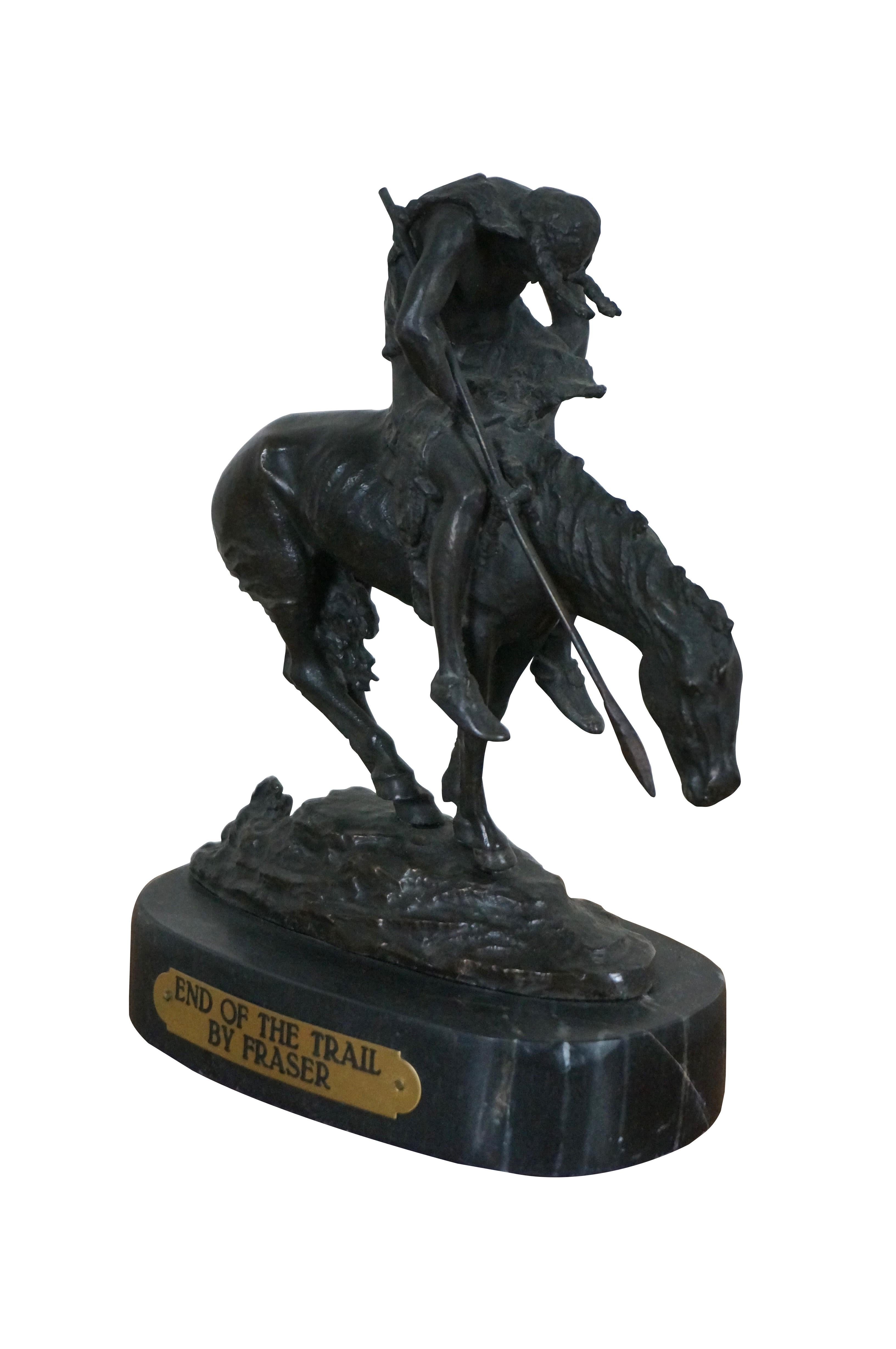 Estatuilla / escultura ecuestre de bronce del siglo XX según 