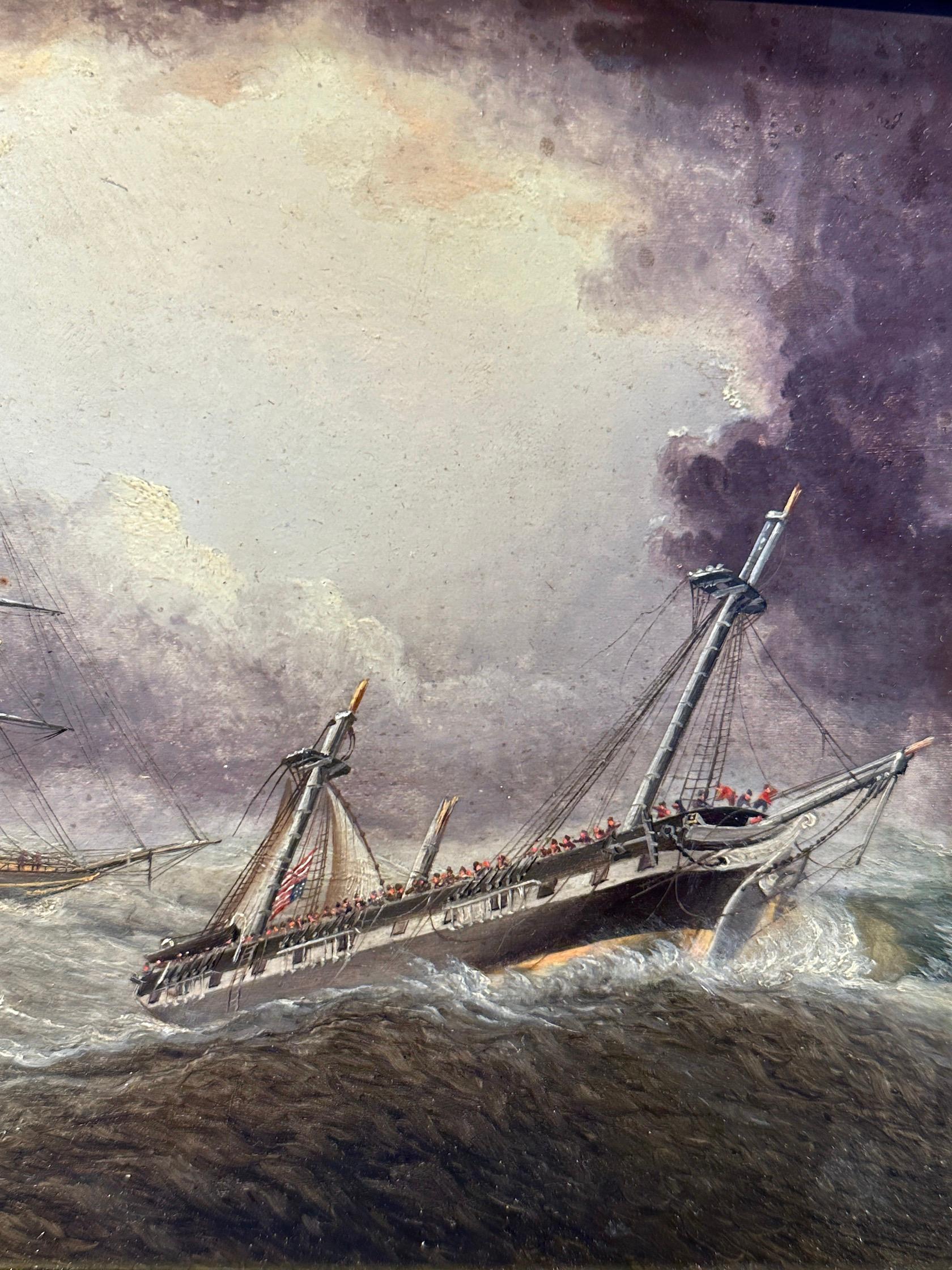 James Edward Butteerworth


Owning a painting by James Edward Buttersworth depicting the heroic rescue of passengers from the ship 'Winchester' by the inscribed steamship 'Washington' off the coast of Boston in 1854 is not just an acquisition of