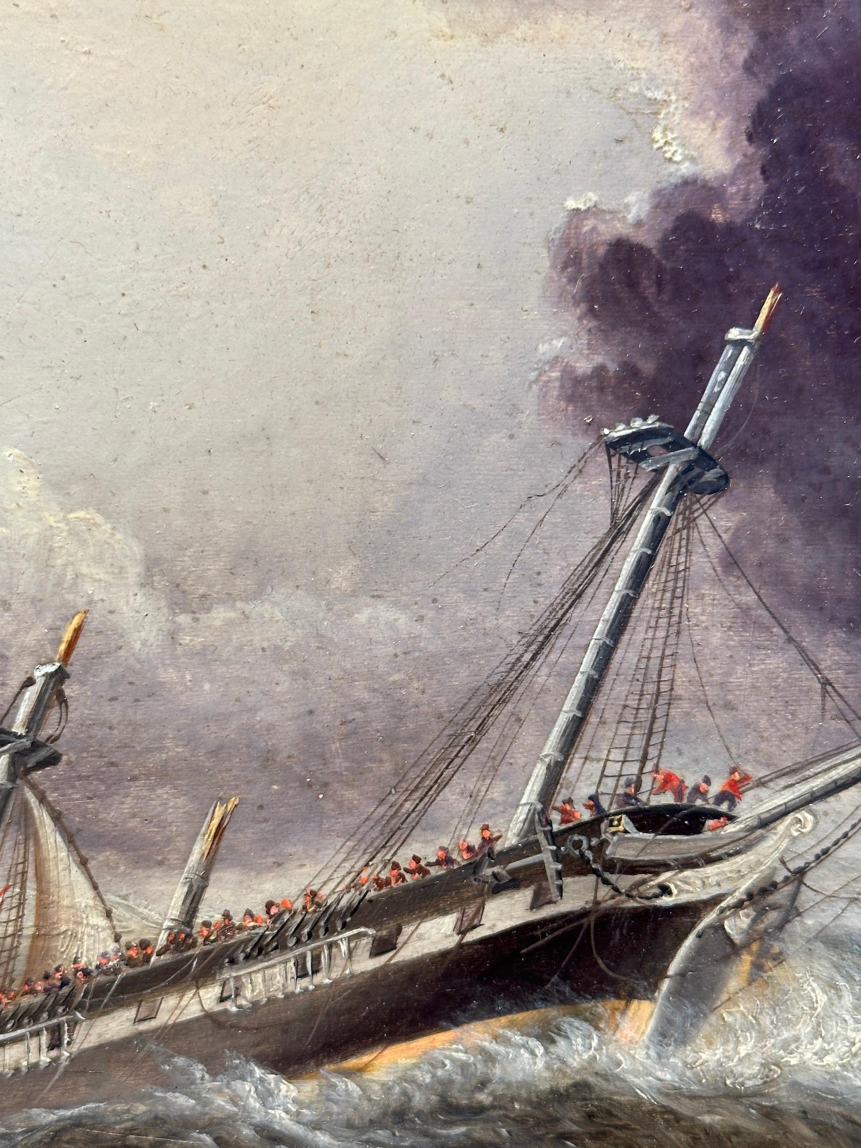 Steam Ship Washington rescuing from the Winchester off Boston 1854 For Sale 1