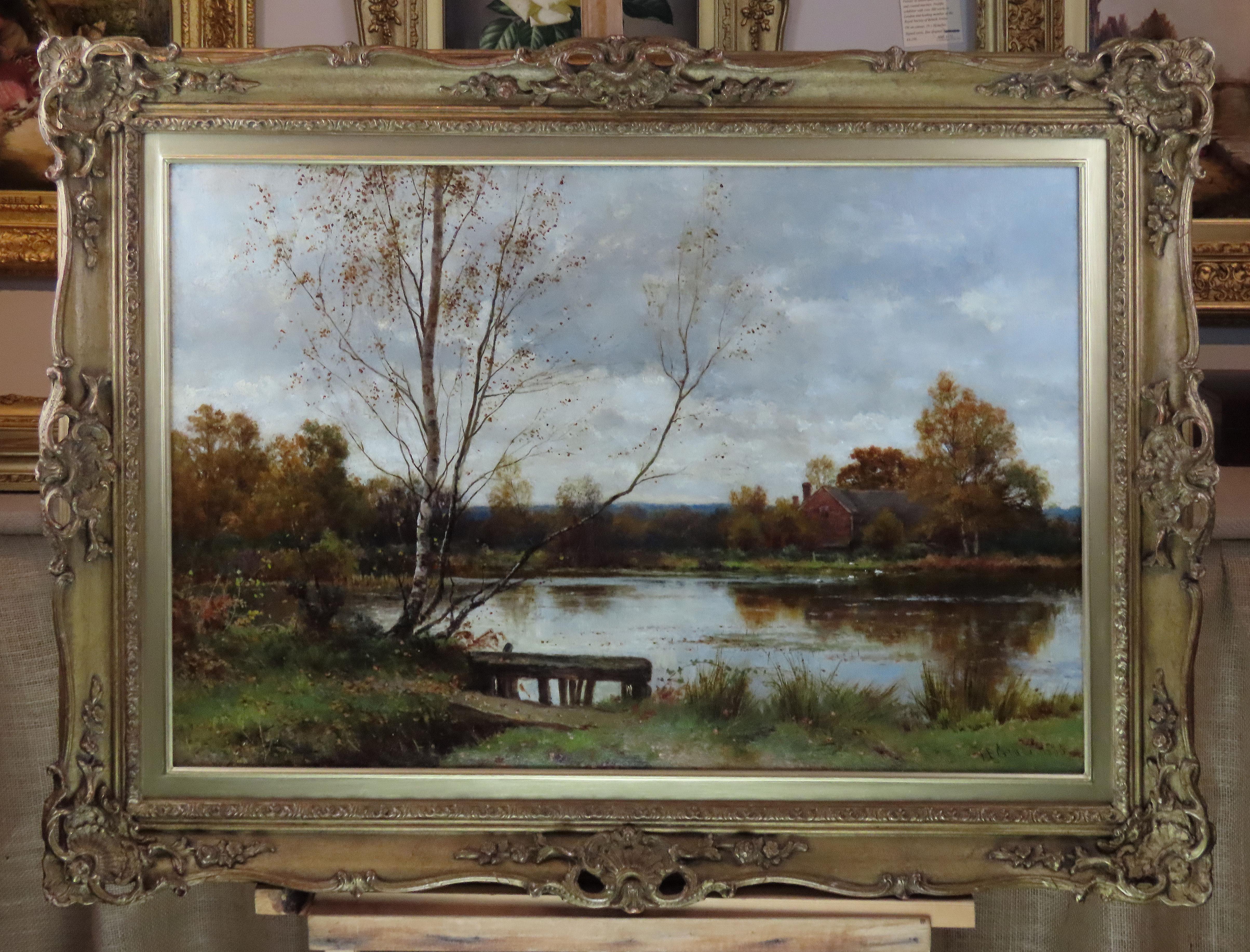 Original Ölgemälde auf Leinwand, James Edward Grace, „Herbst“ im Angebot 1