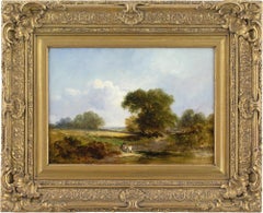 Antique James Edward Meadows, Rural Scene With Pond
