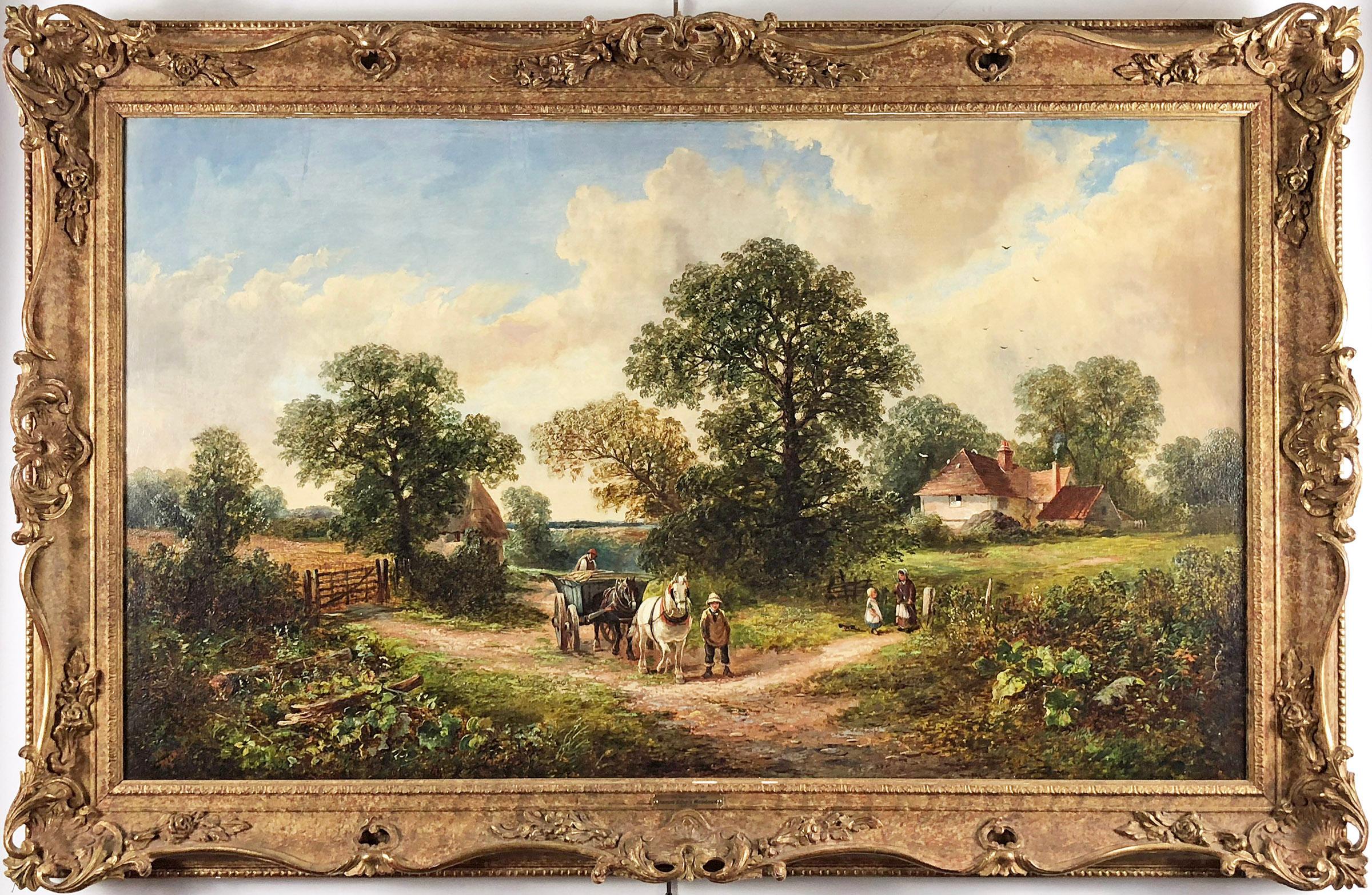 The Haywagon - Painting by James Edwin Meadows