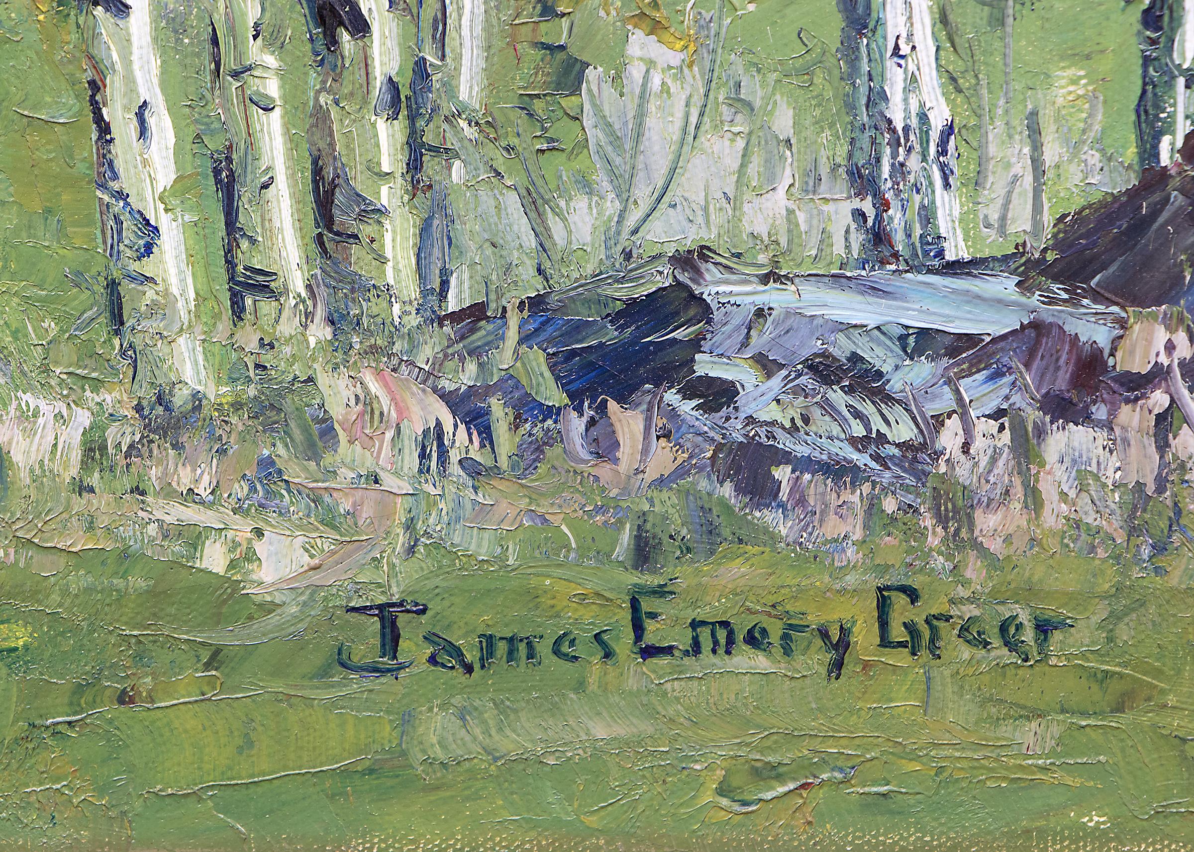 Rene Renewal - Grizzly Peak San Juans (Farbenfrohe Berglandschaft im Frühling) (Amerikanischer Impressionismus), Painting, von James Emery Greer