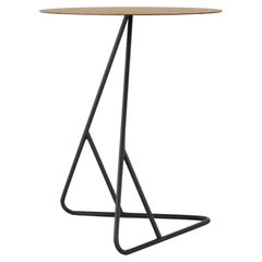 James End Table Oak Black