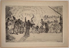 Christus bij de bedelaars , 1895, eau-forte, plaque signée, James Ensor
