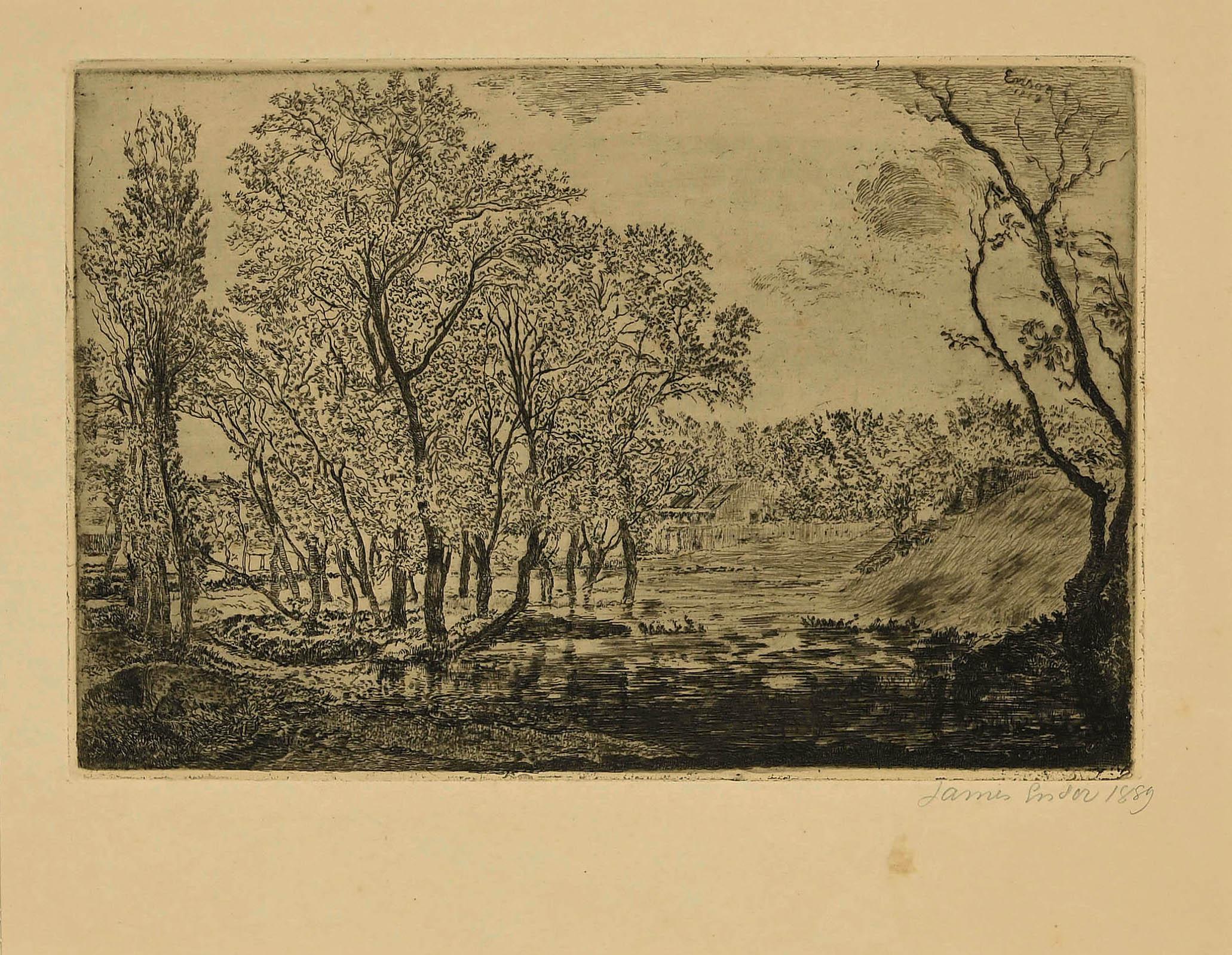 Originalradierung von James Ensor aus dem Jahr 1889.

Handsigniert und datiert. Guter Zustand, kleiner Fleck unten rechts.

Abmessungen des Bildes: 15 x 23 cm

Referenzen: Delteil, Taevernier 74.

