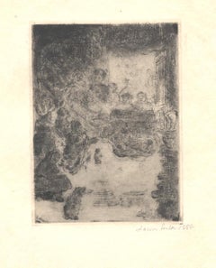 L'Adoration des Bergères - Original Etching by James Ensor - 1888